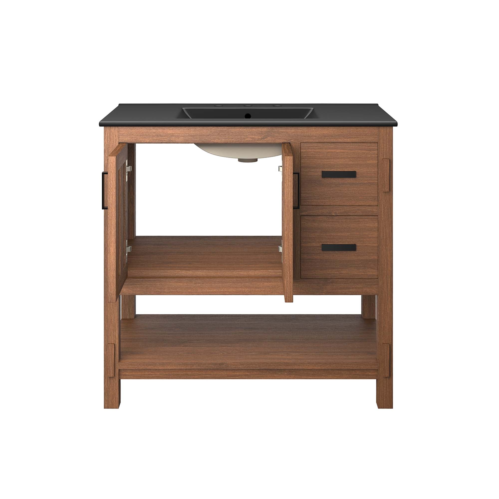 Modway Ashlyn 36” Wood Bathroom Vanity