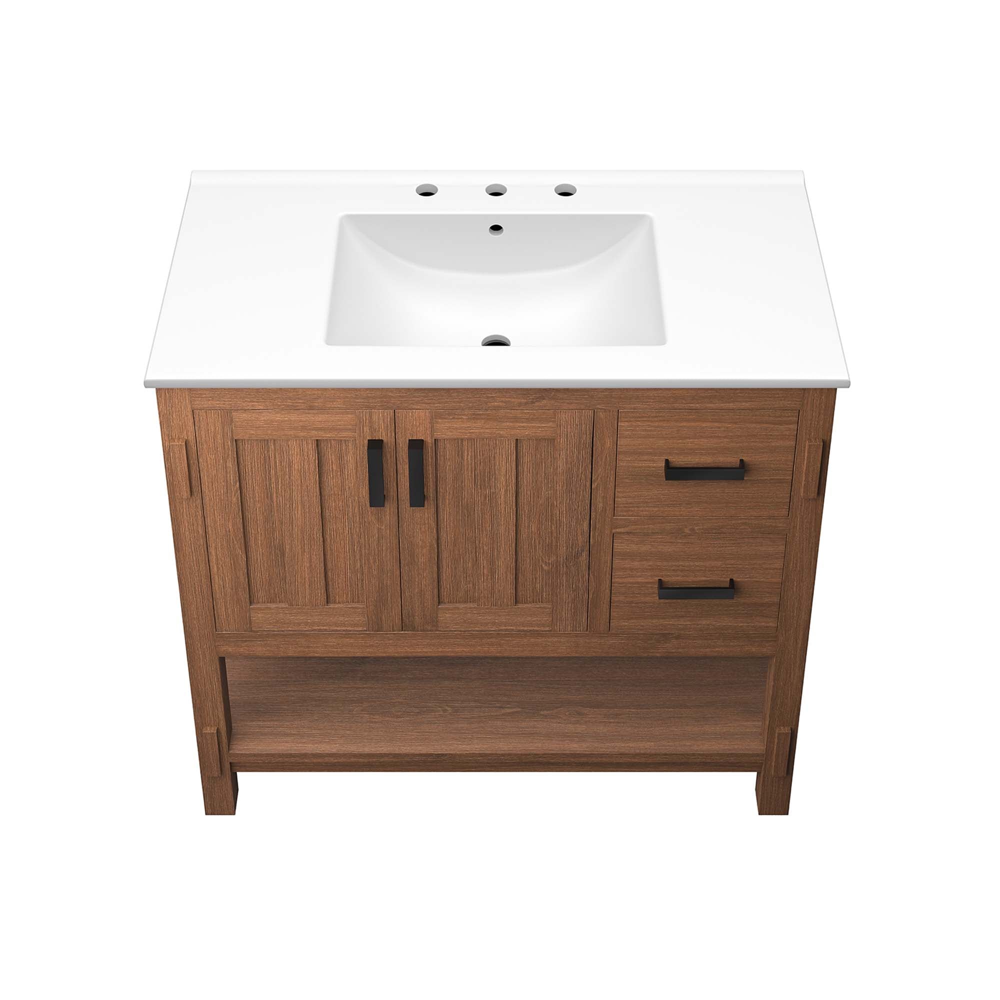 Modway Ashlyn 36” Wood Bathroom Vanity