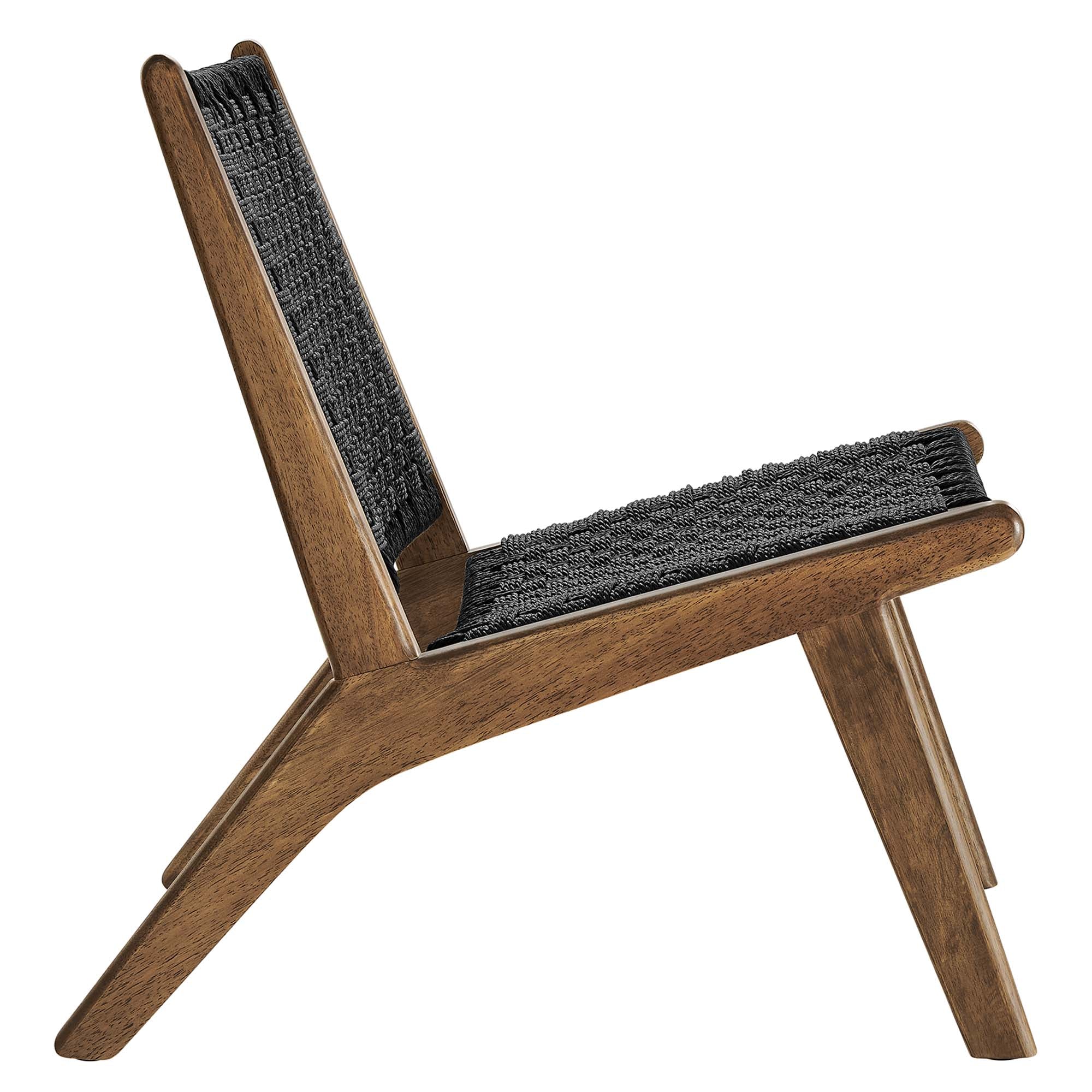 Modway Saoirse Woven Rope Wood Accent Lounge Chair