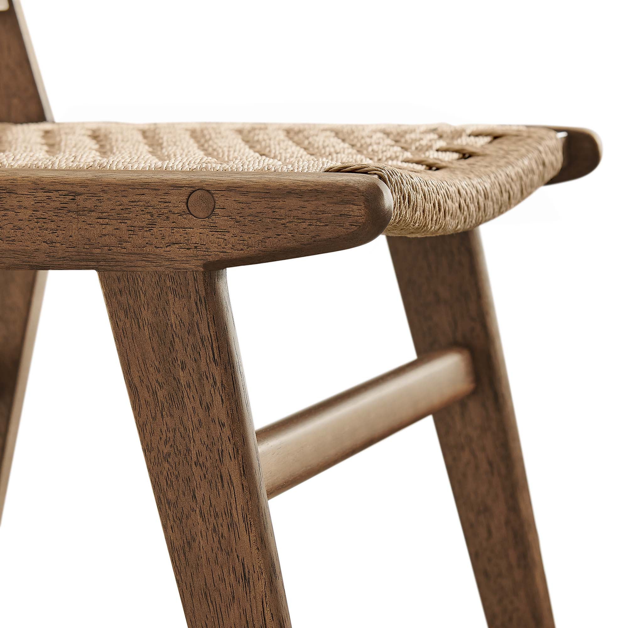 Modway Saoirse Woven Rope Wood Dining Side Chair Set of 2