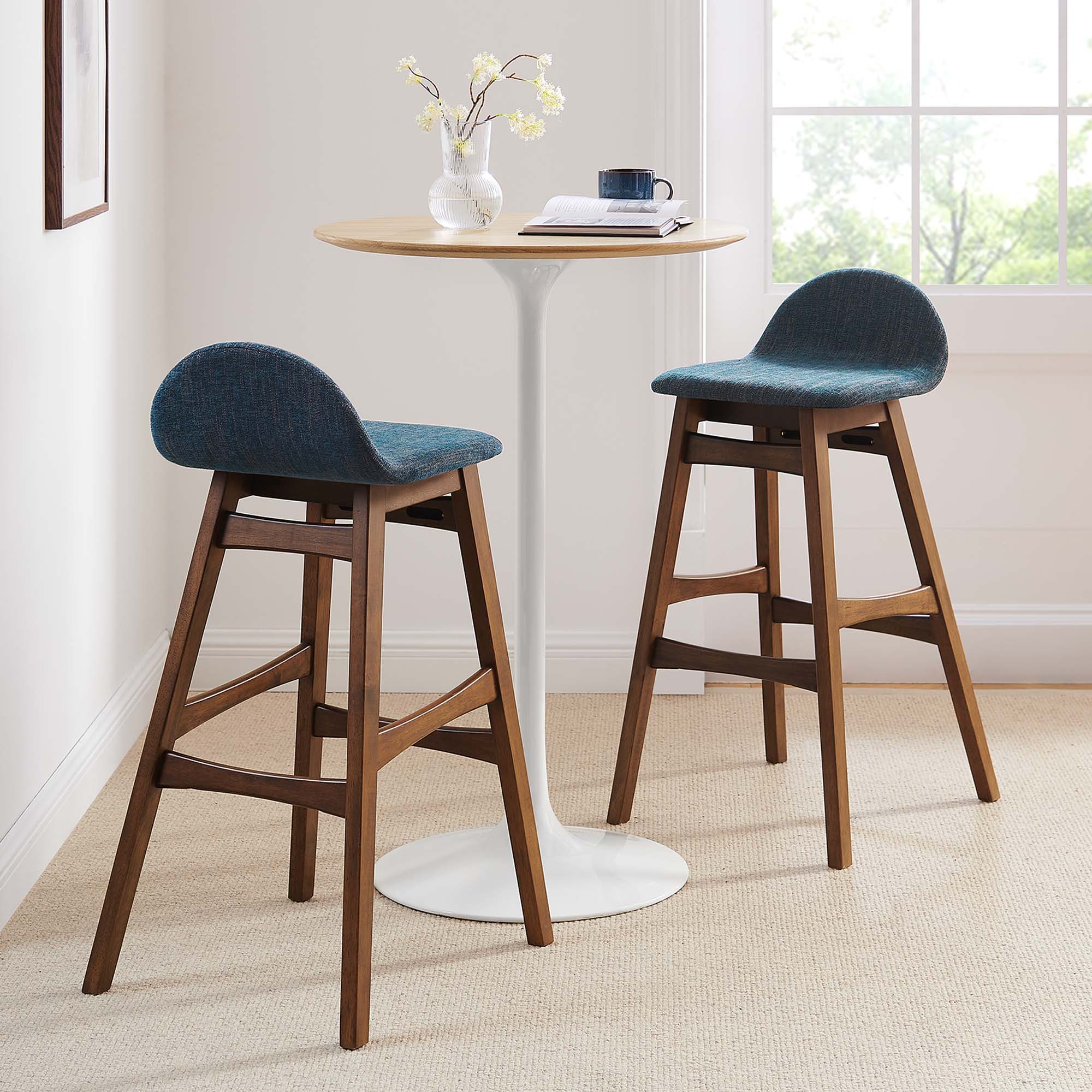 Modway Juno Wood Bar Stool Set of 2