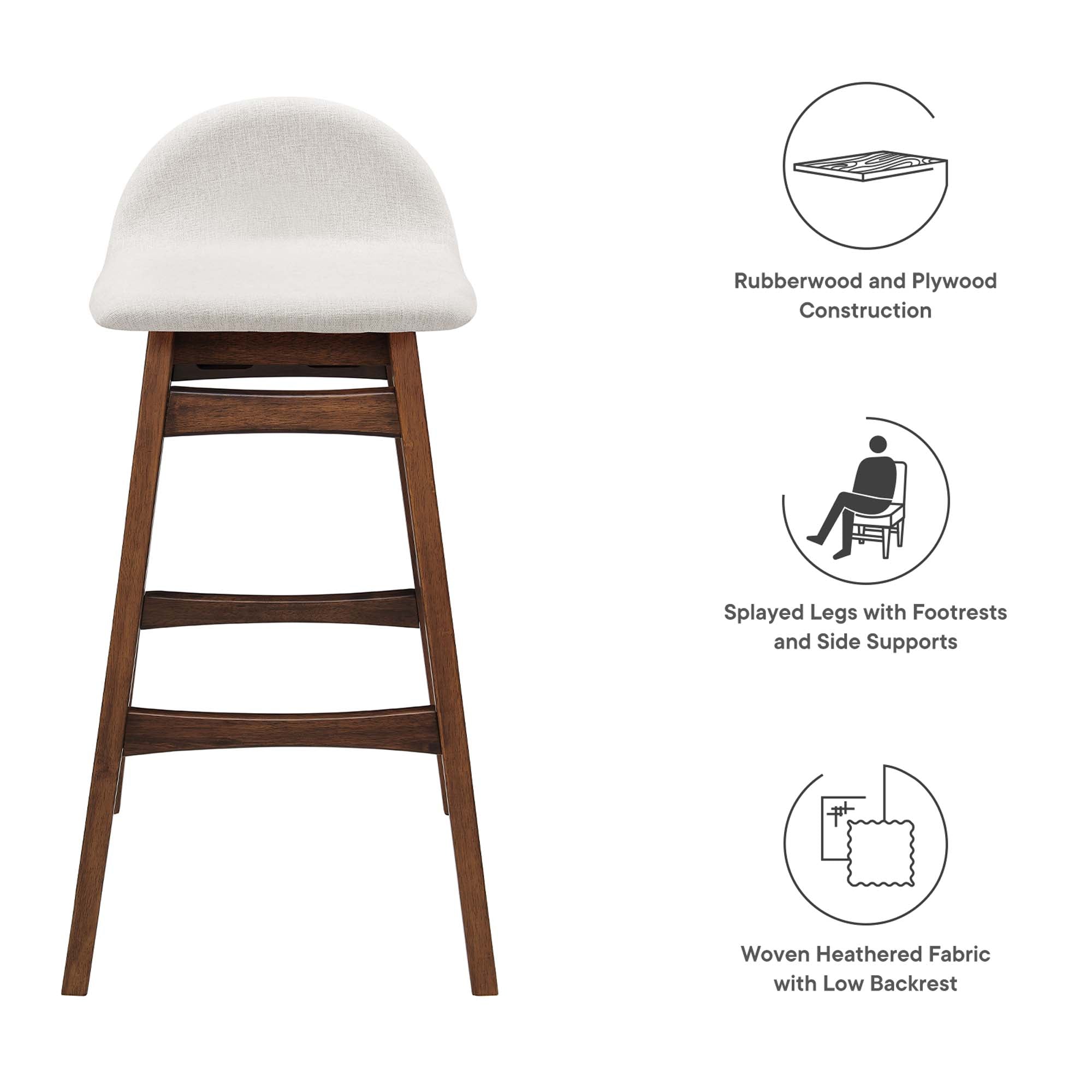 Modway Juno Wood Bar Stool Set of 2