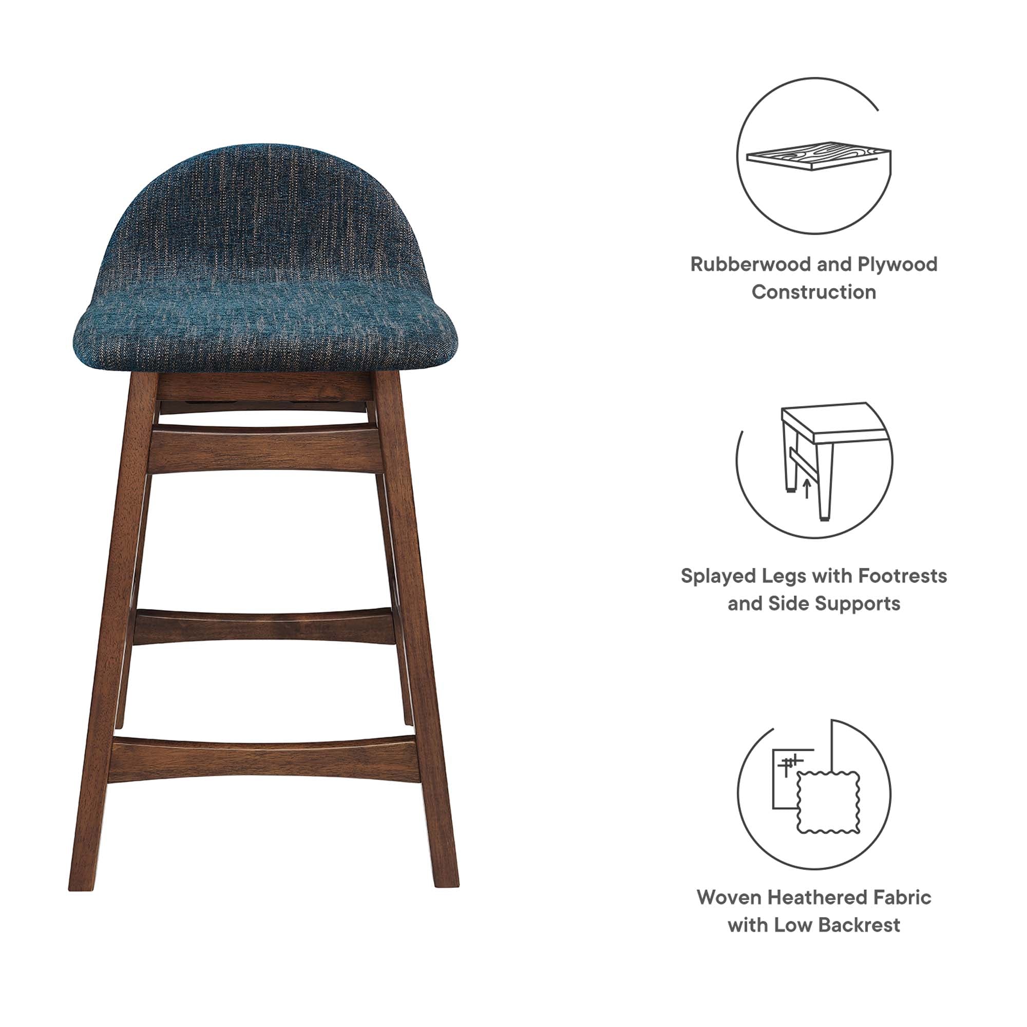 Modway Juno Wood Counter Stool Set of 2