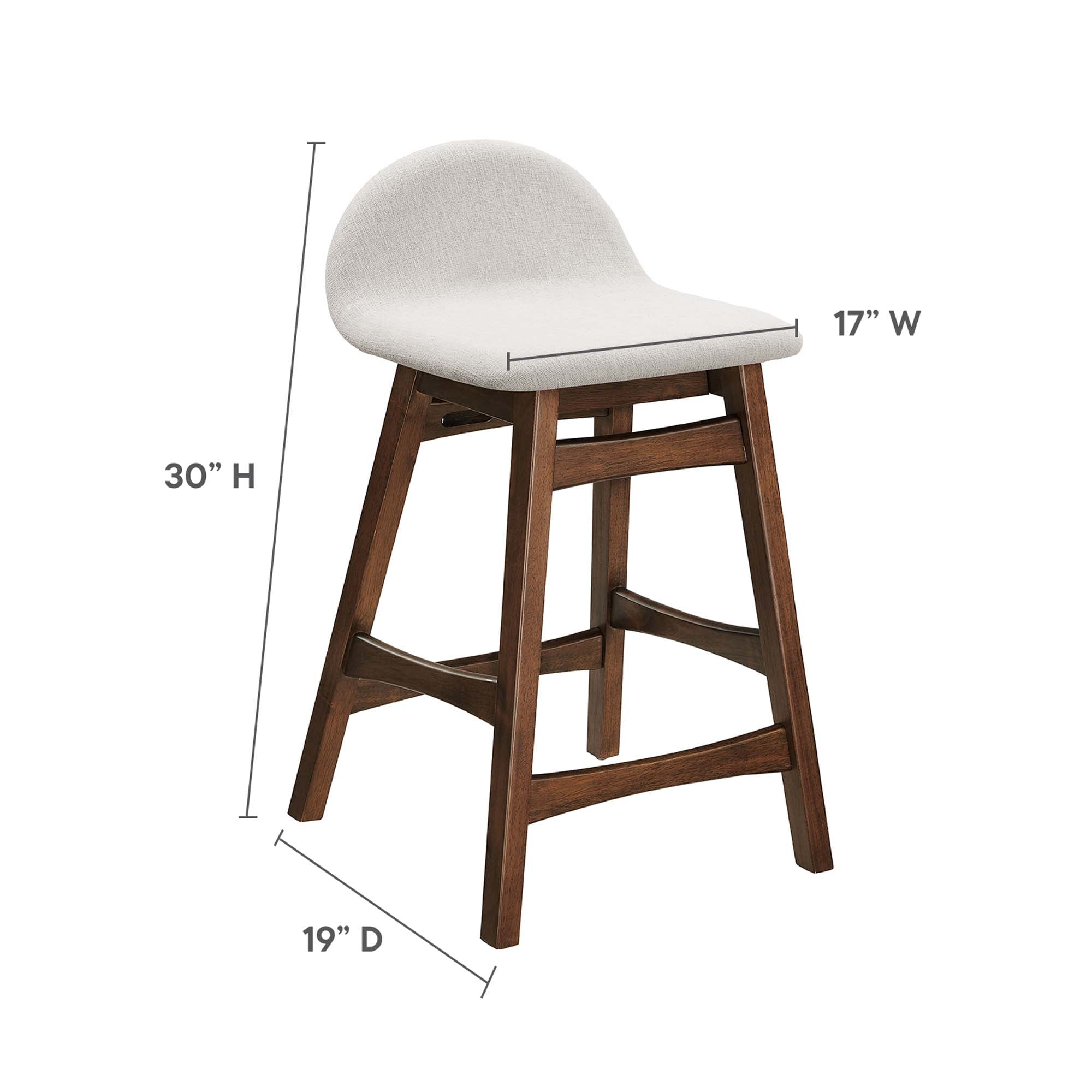 Modway Juno Wood Counter Stool Set of 2