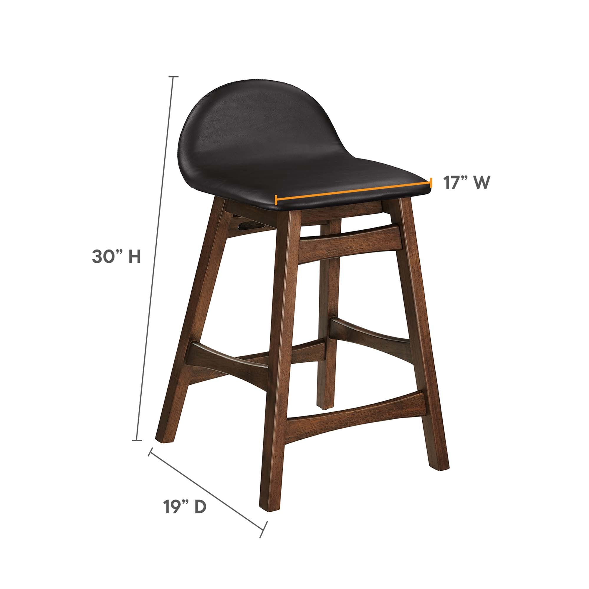 Modway Juno Wood Counter Stool Set of 2