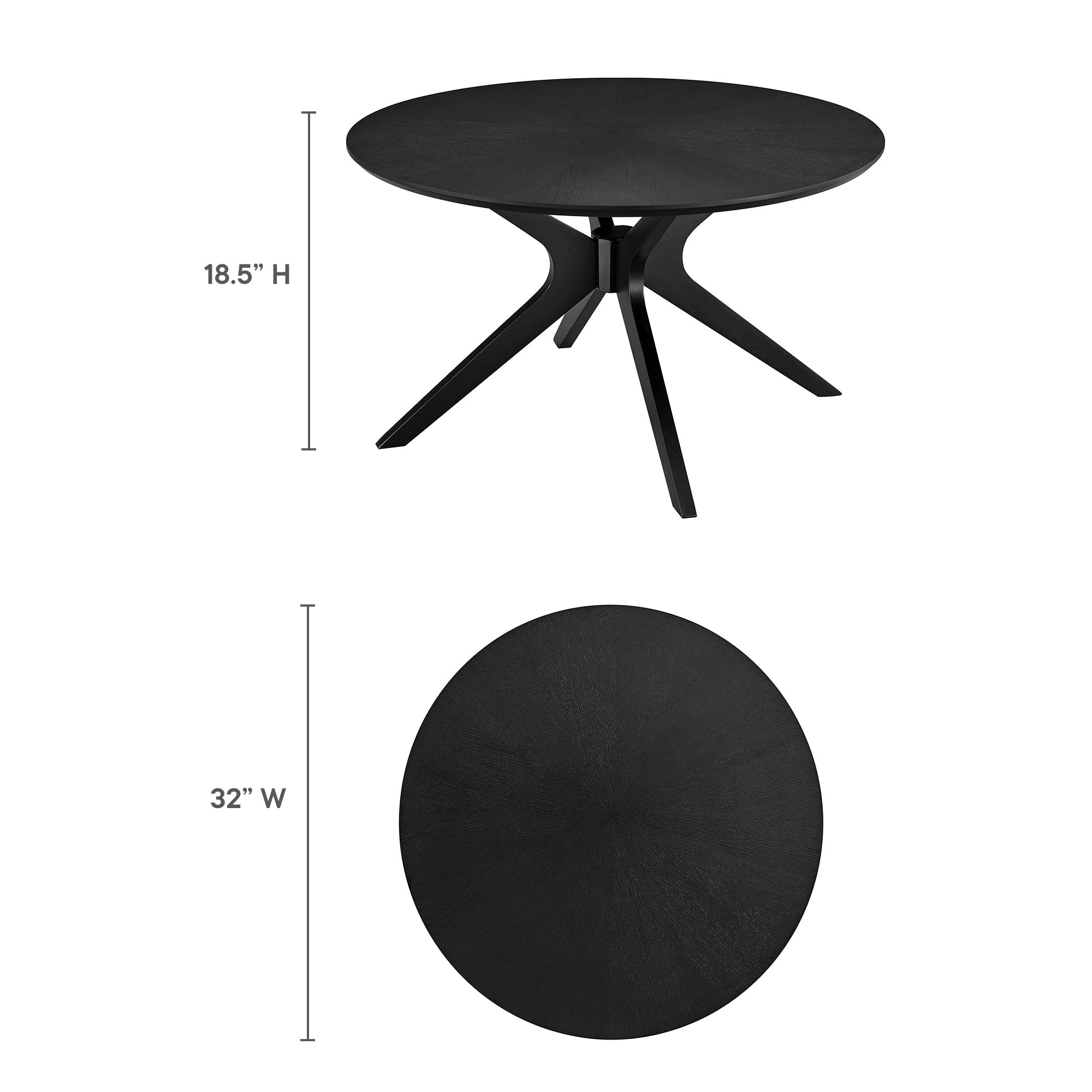 Modway Crossroads Round Wood Coffee Table
