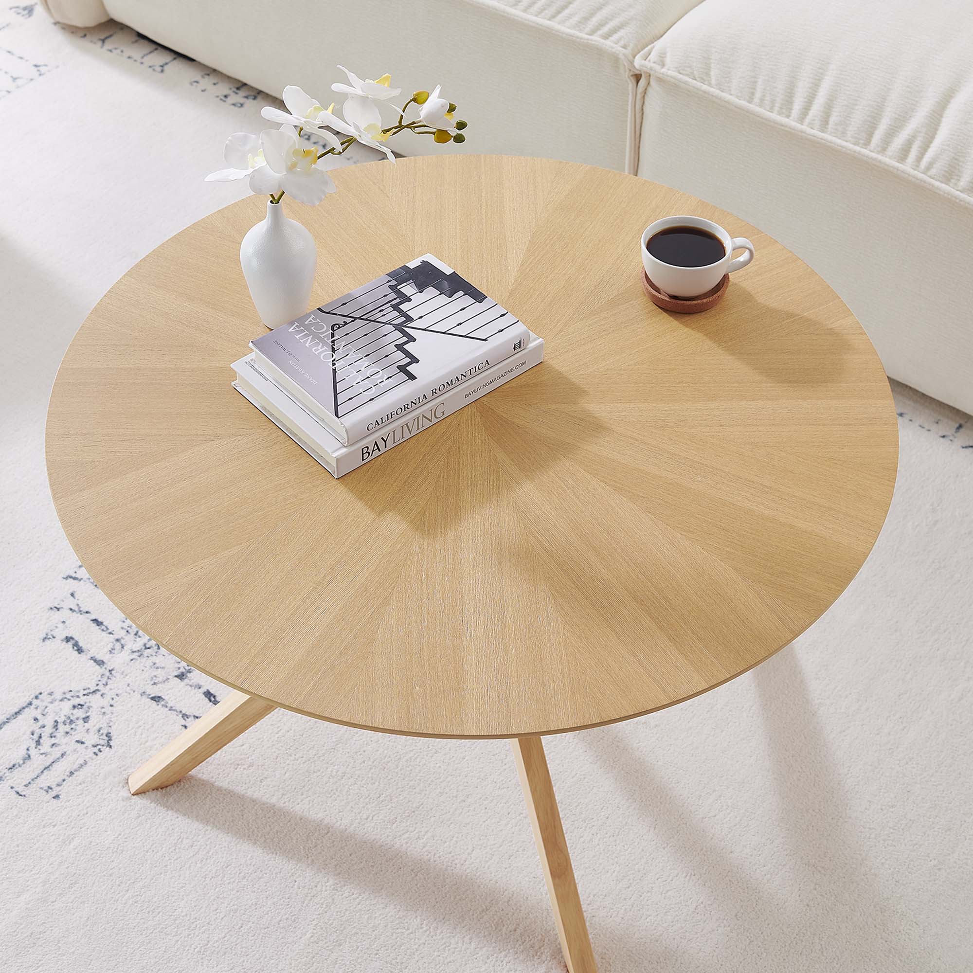 Modway Crossroads Round Wood Coffee Table