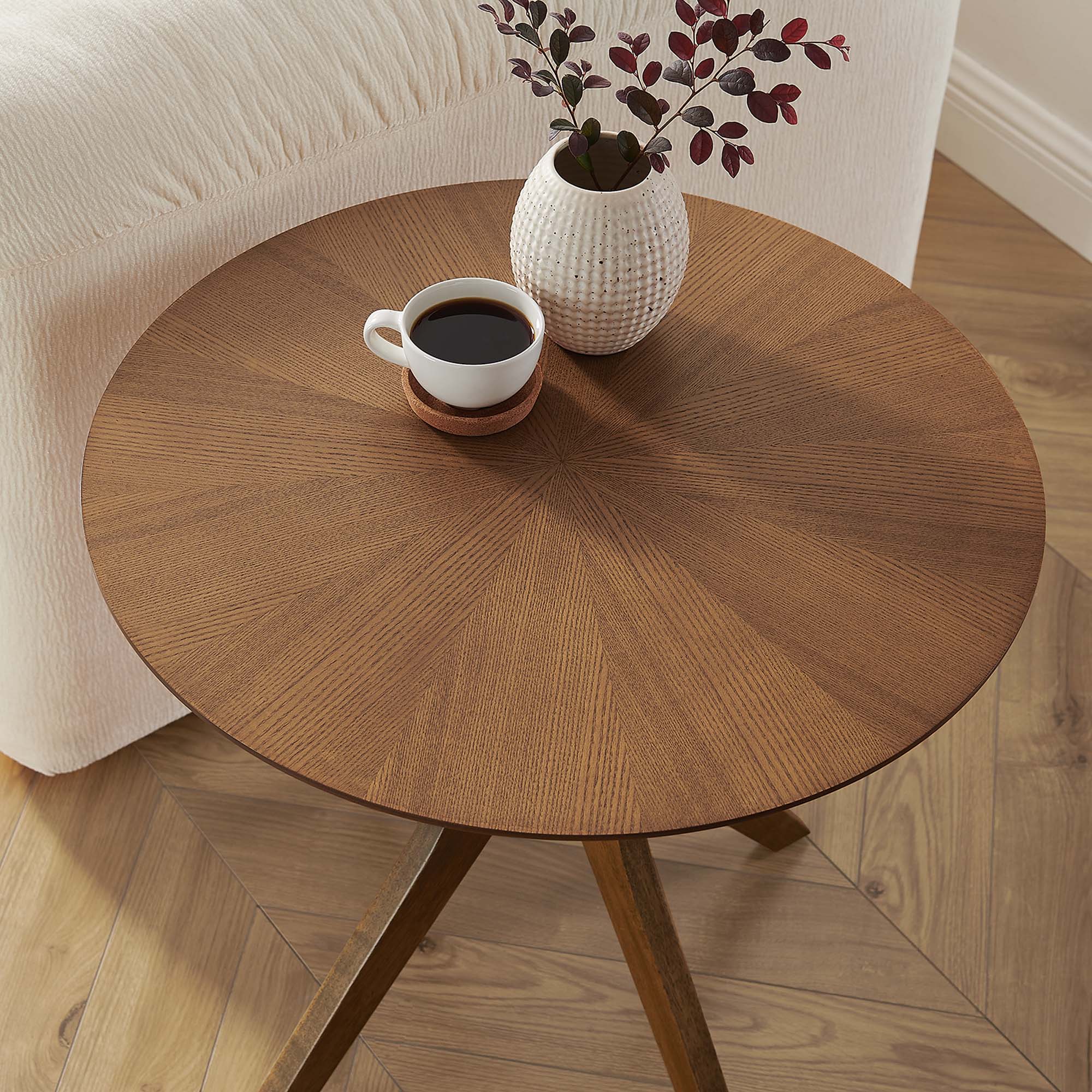 Modway Crossroads 24” Round Wood Side Table