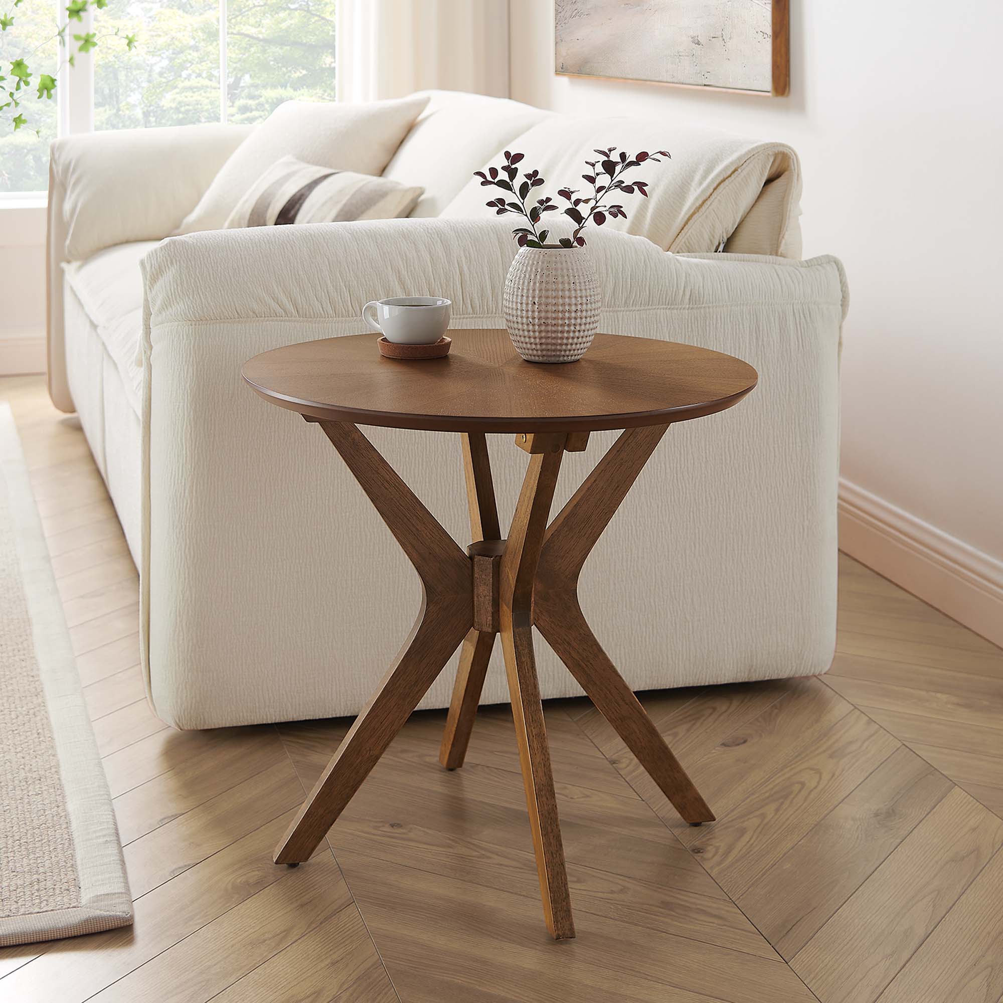 Modway Crossroads 24” Round Wood Side Table