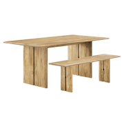 Modway Amistad 72" Wood Dining Table and Bench Set