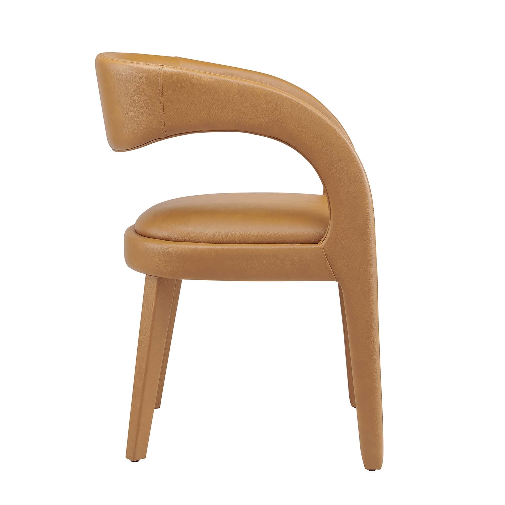 Modway Pinnacle Vegan Leather Dining Chair Set of 2