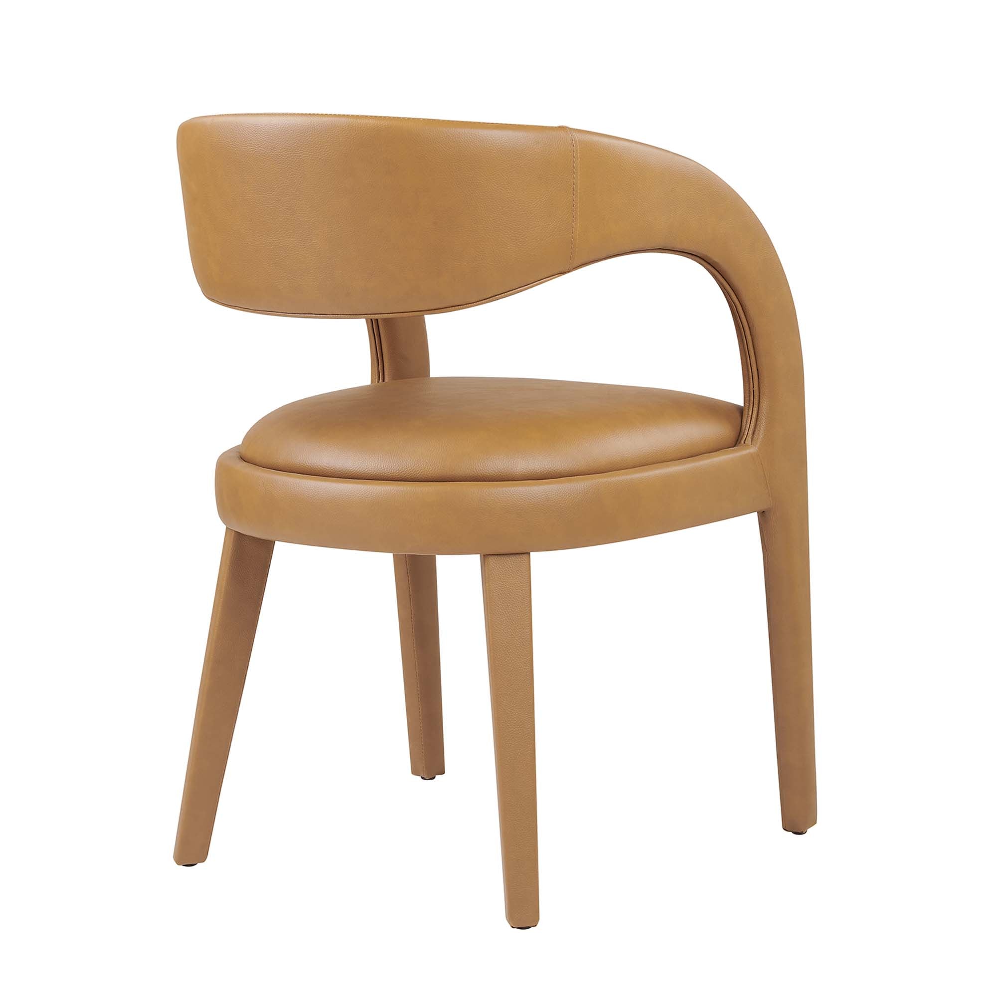 Modway Pinnacle Vegan Leather Dining Chair Set of 2