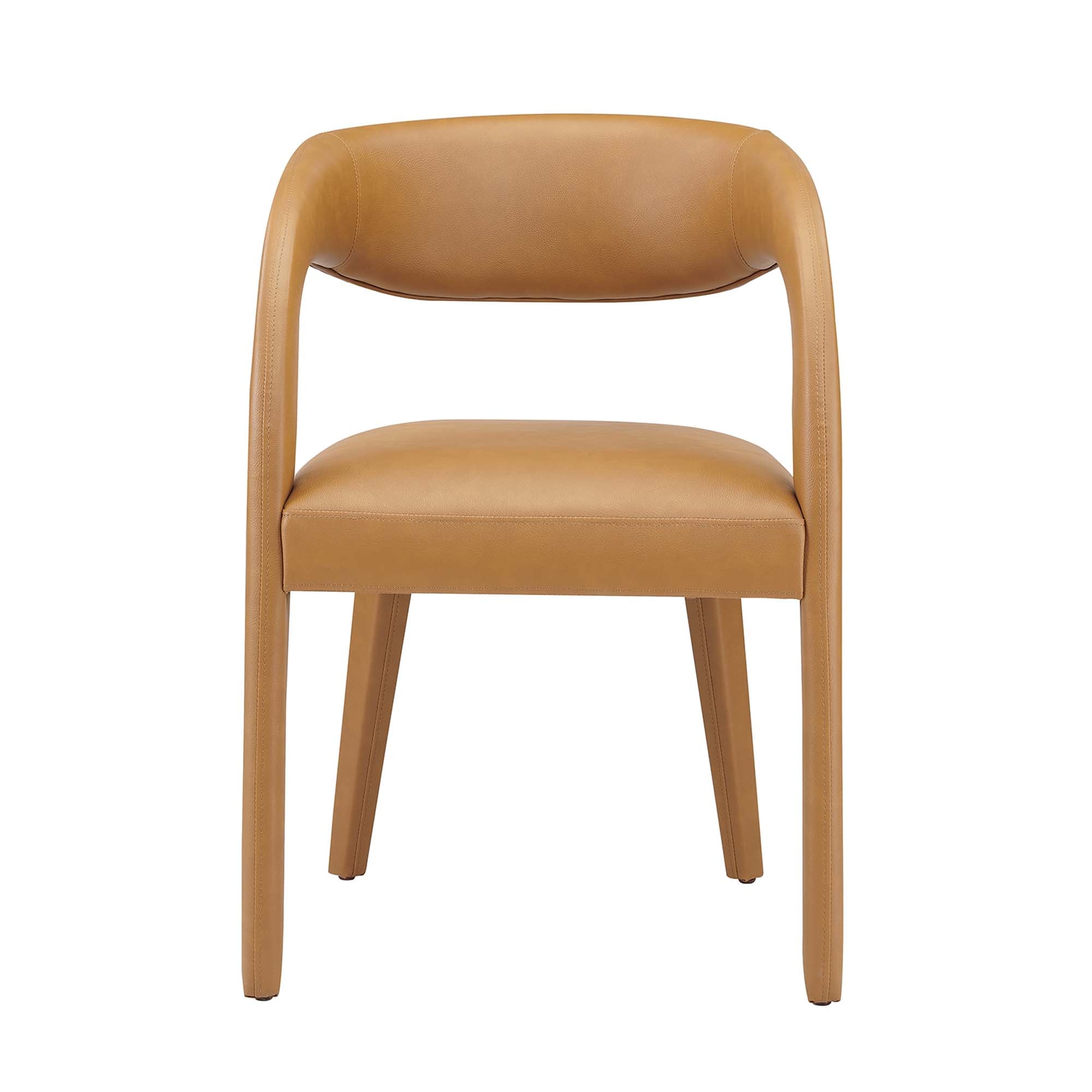 Modway Pinnacle Vegan Leather Dining Chair Set of 2