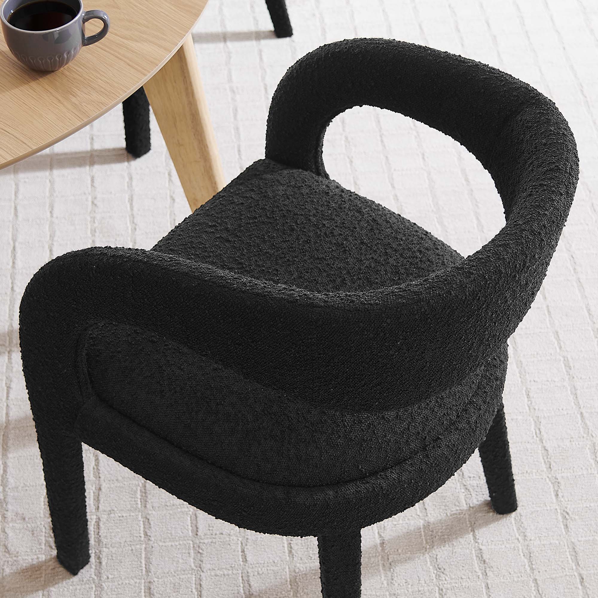 Modway Pinnacle Boucle Upholstered Dining Chair Set of 2