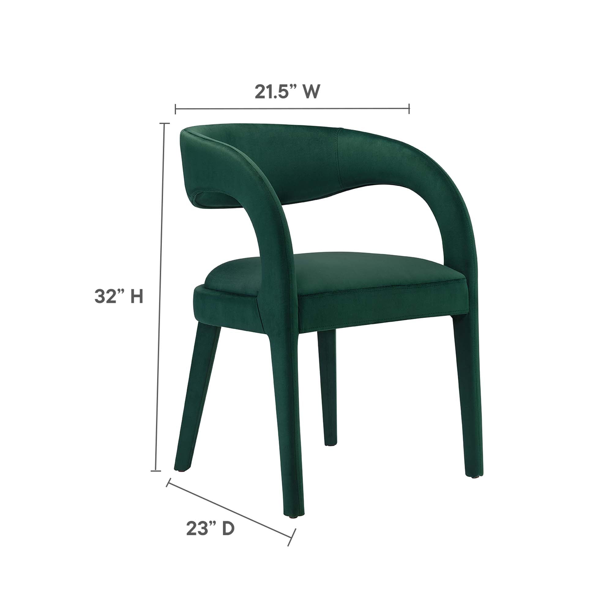 Modway Pinnacle Performance Velvet Dining Chair Set of 2