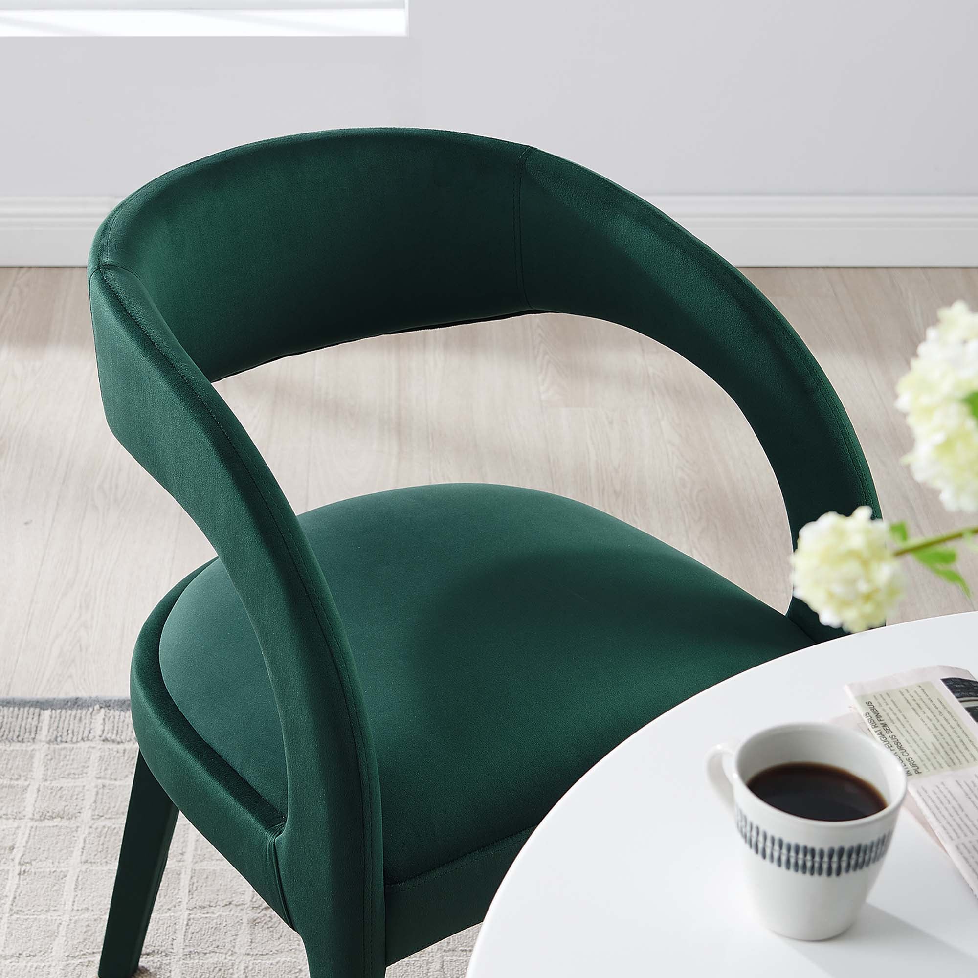 Modway Pinnacle Performance Velvet Dining Chair Set of 2