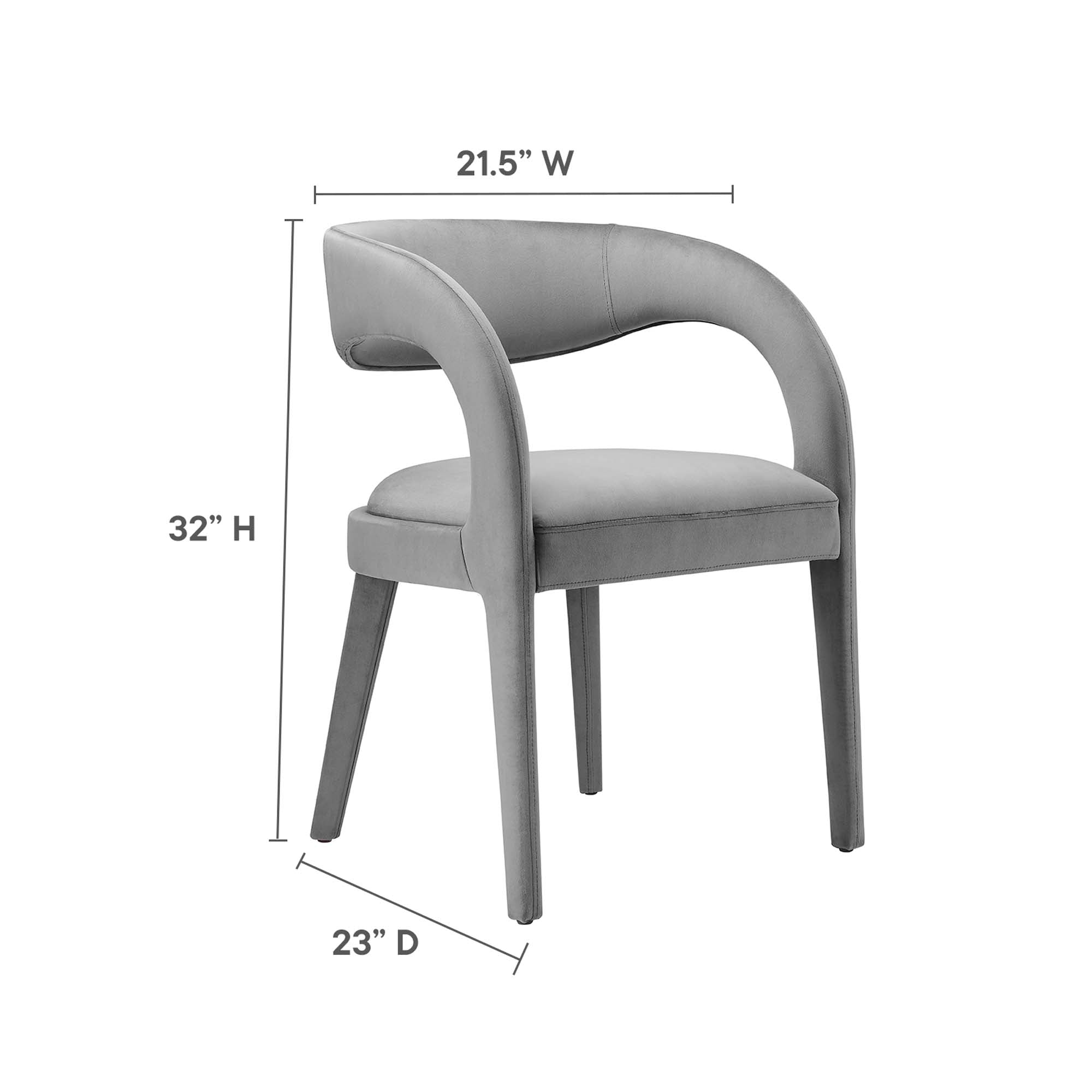 Modway Pinnacle Performance Velvet Dining Chair Set of 2