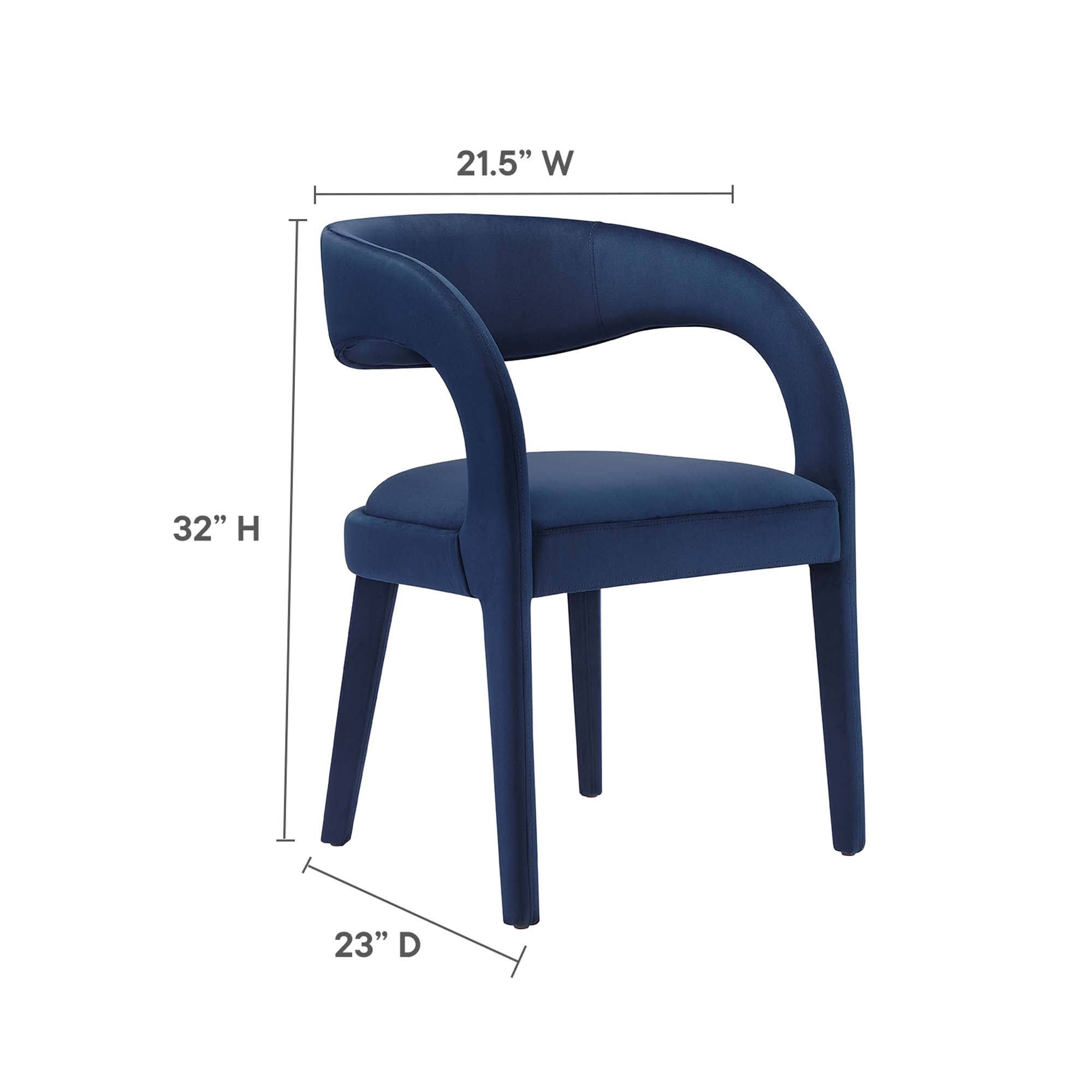 Modway Pinnacle Performance Velvet Dining Chair Set of 2
