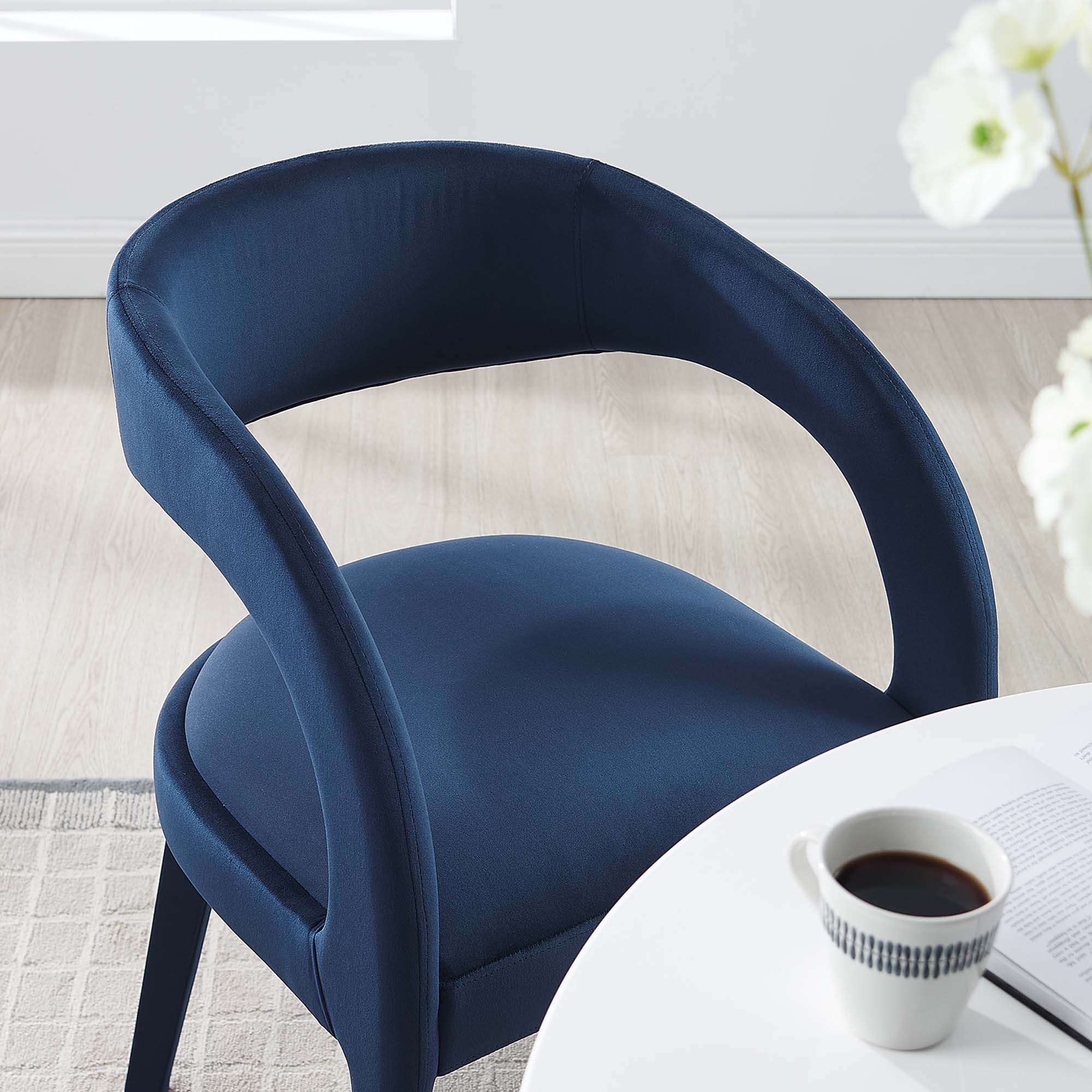 Modway Pinnacle Performance Velvet Dining Chair Set of 2