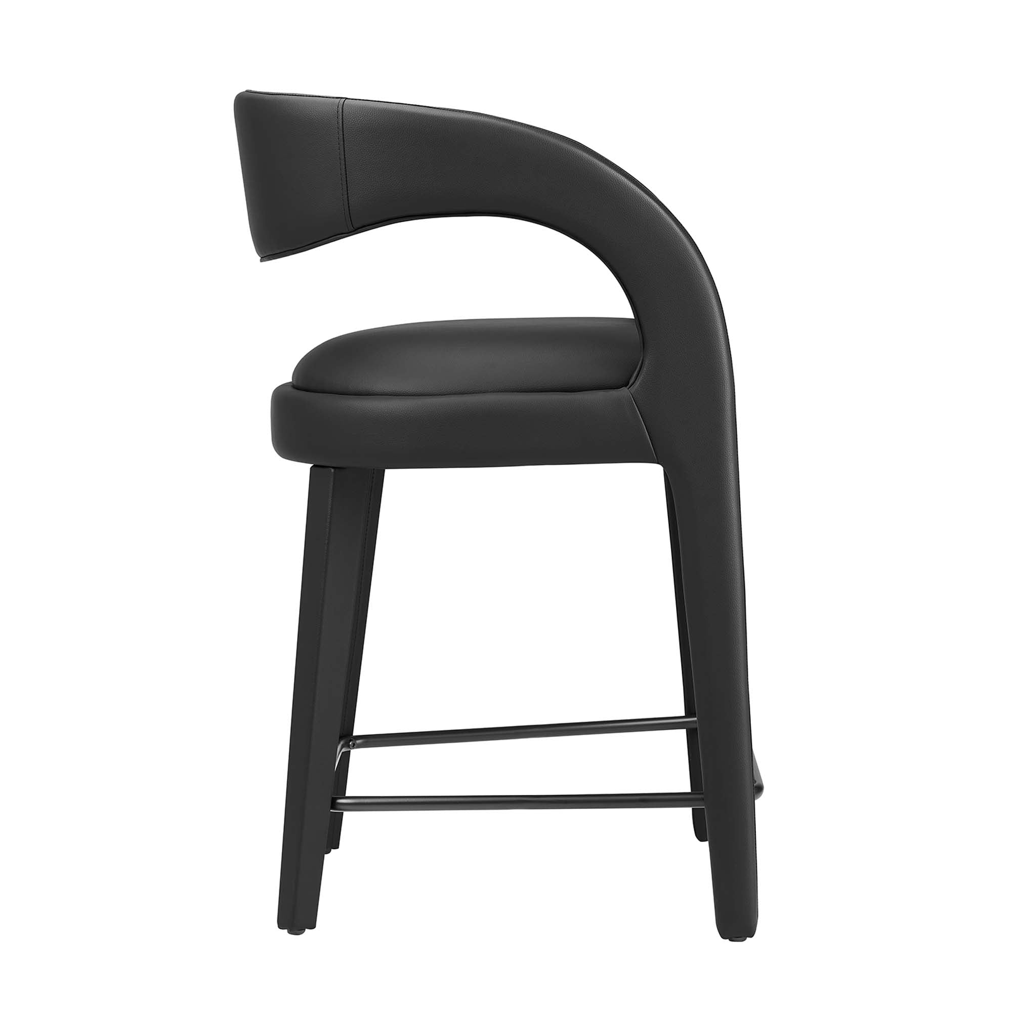 Modway Pinnacle Vegan Leather Counter Stool Set of 2
