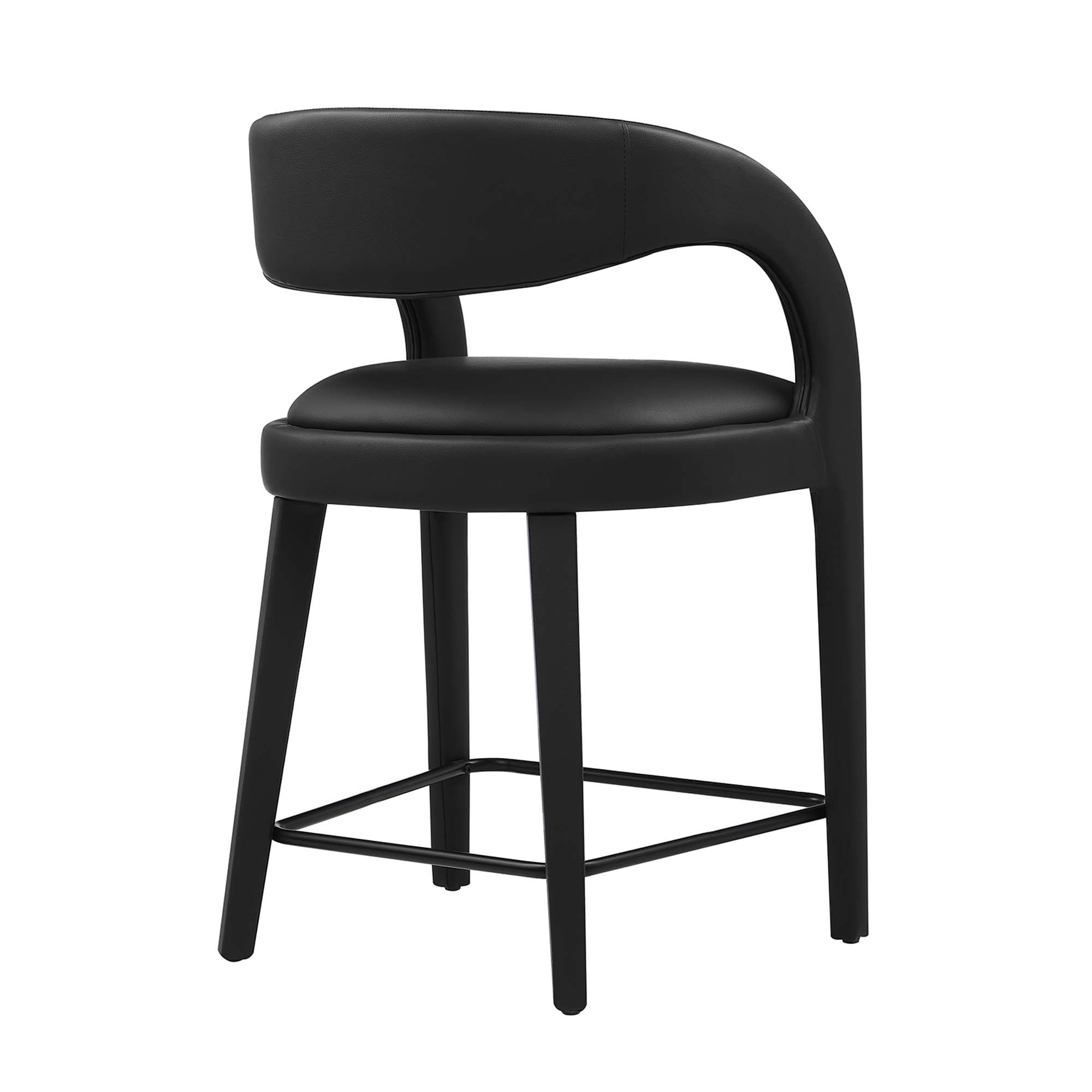 Modway Pinnacle Vegan Leather Counter Stool Set of 2