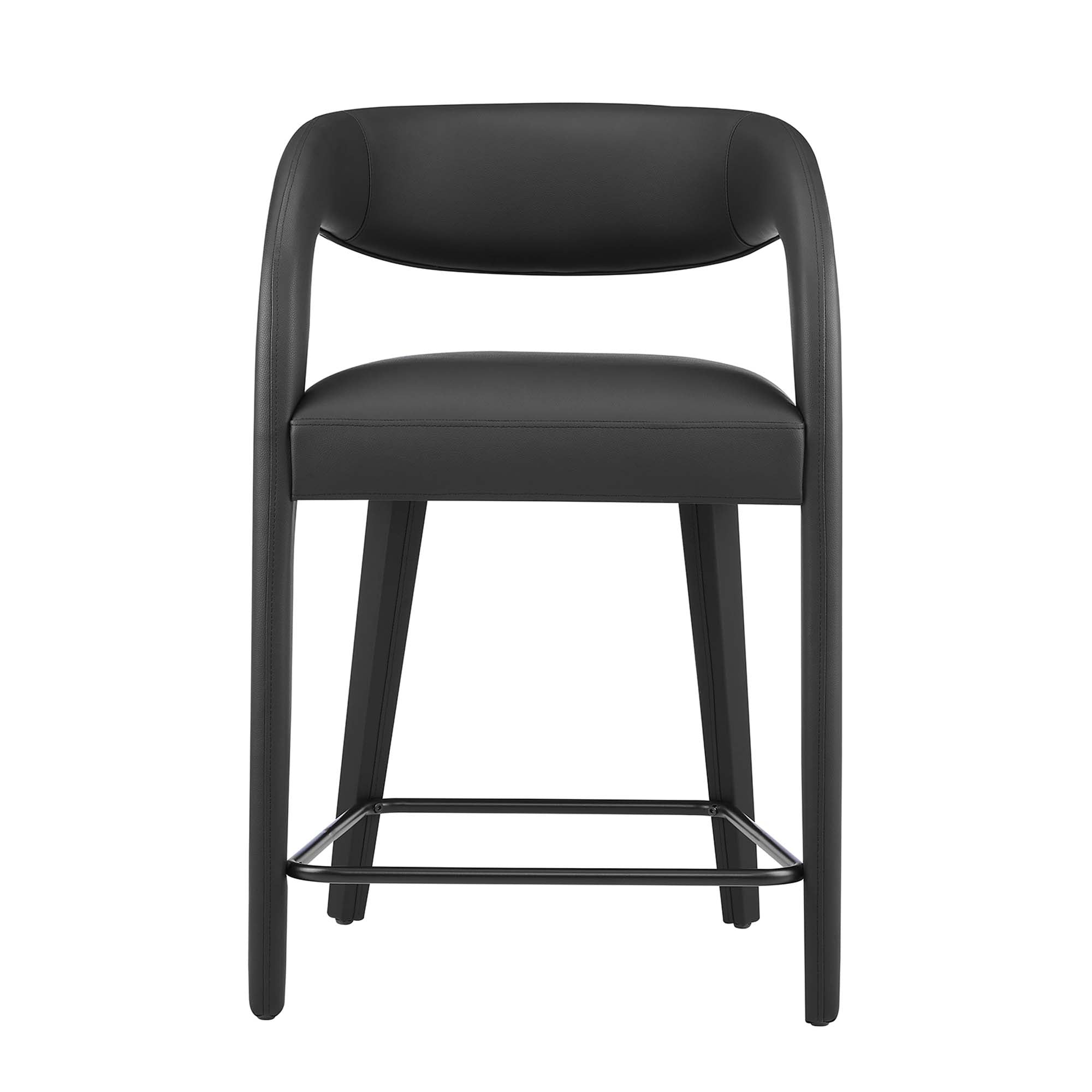 Modway Pinnacle Vegan Leather Counter Stool Set of 2