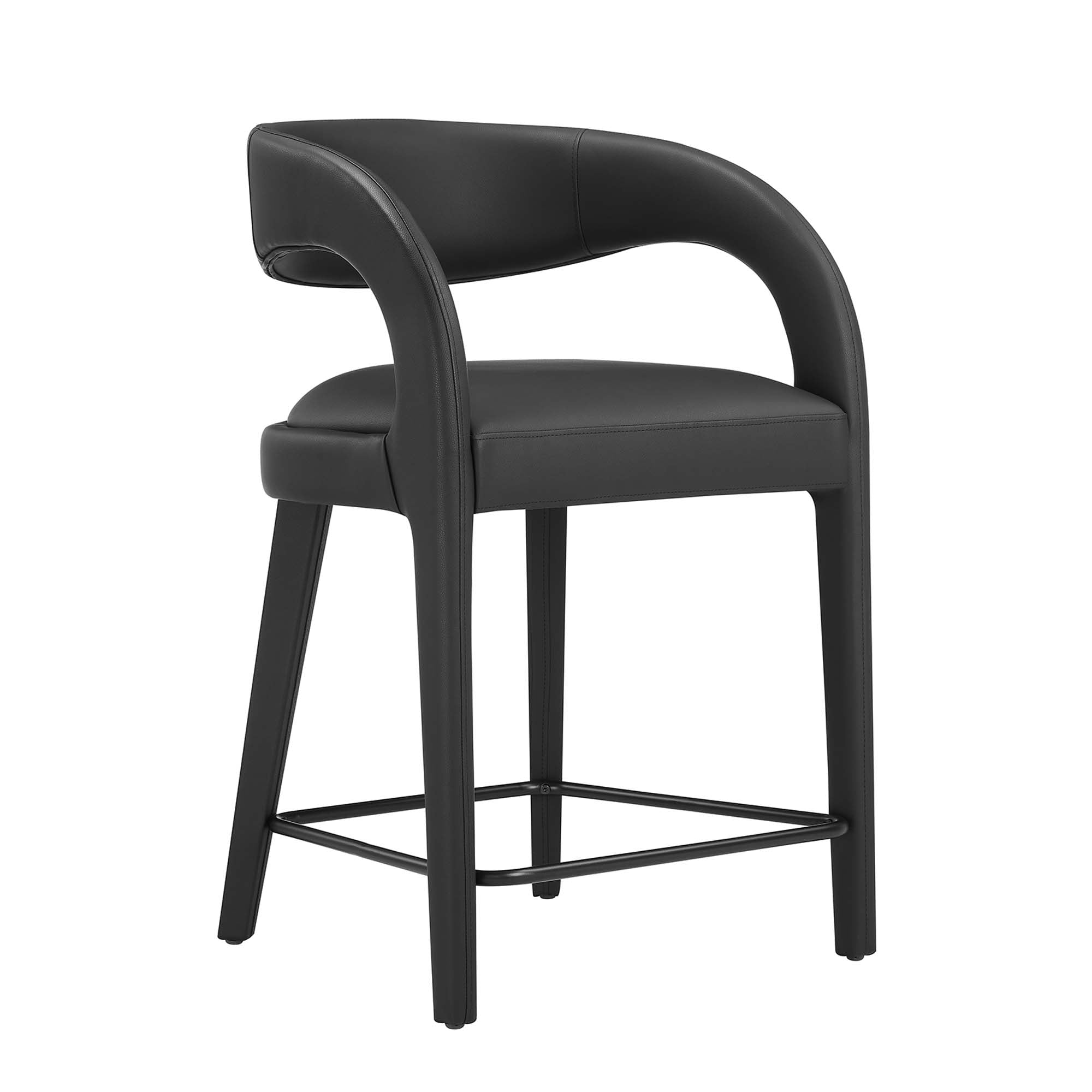 Modway Pinnacle Vegan Leather Counter Stool Set of 2