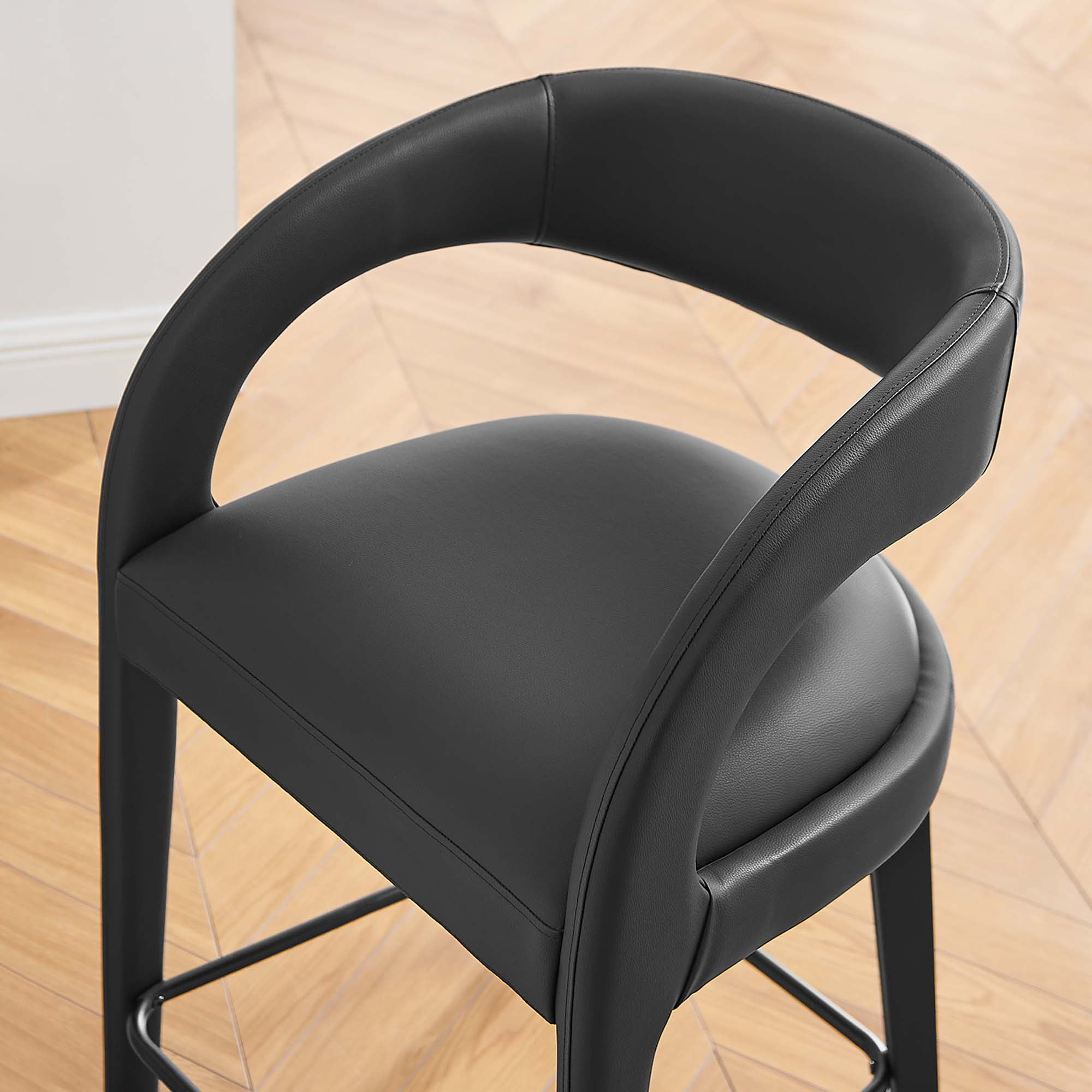 Modway Pinnacle Vegan Leather Counter Stool Set of 2