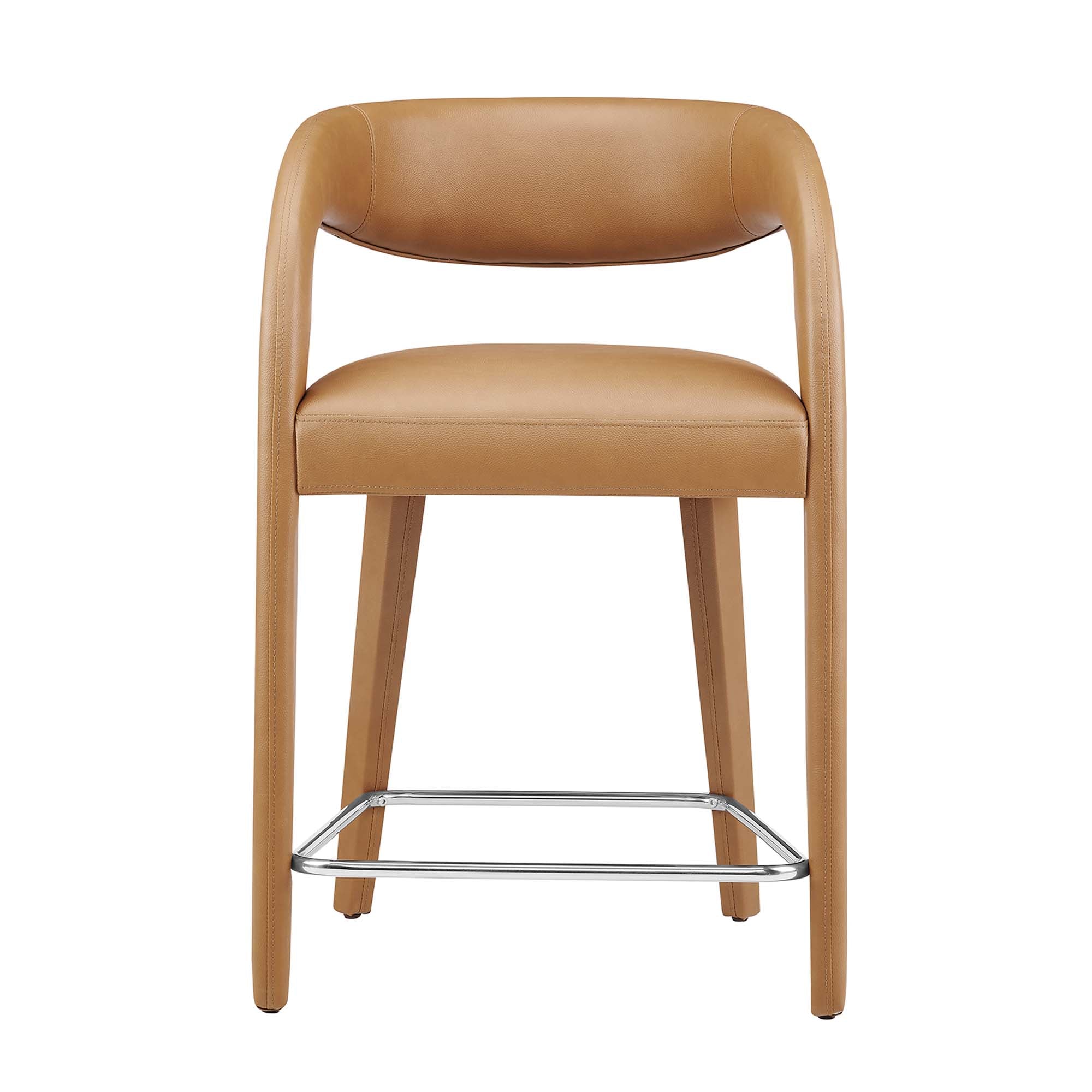 Modway Pinnacle Vegan Leather Counter Stool Set of 2
