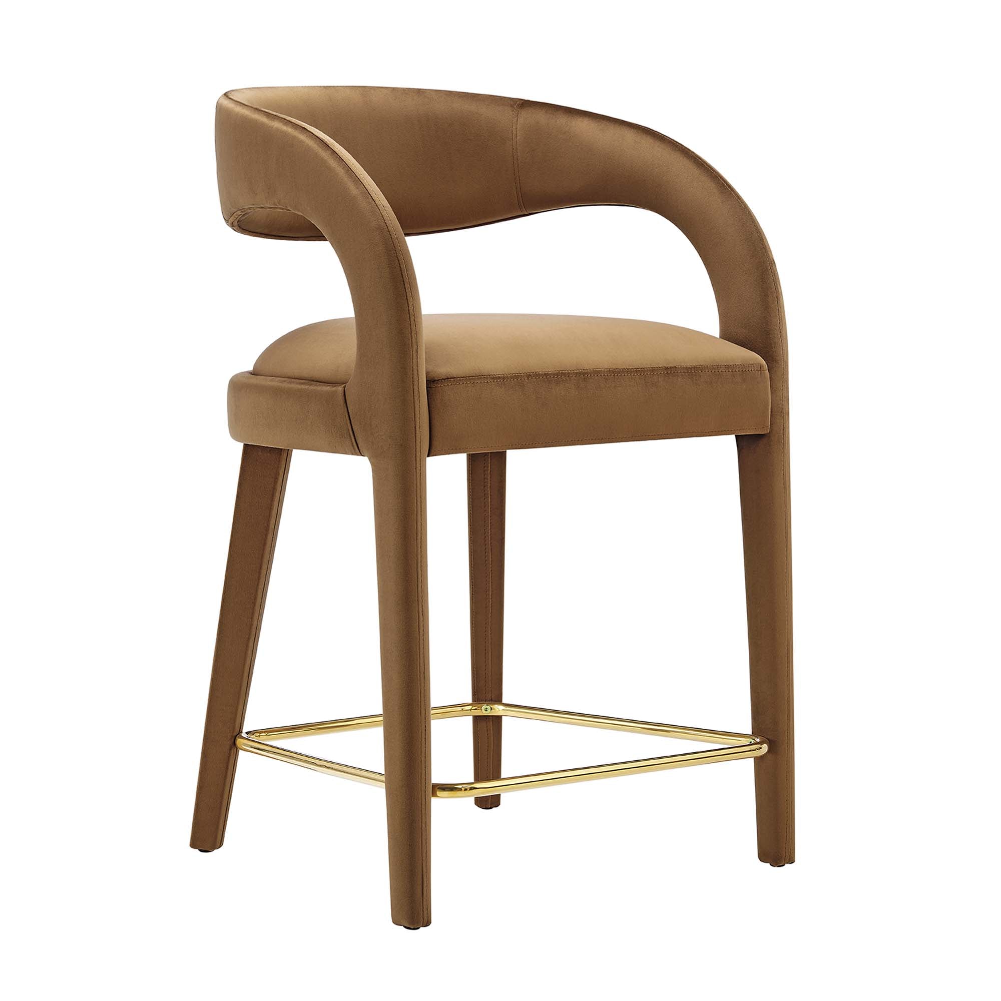Modway Pinnacle Performance Velvet Counter Stool Set of 2