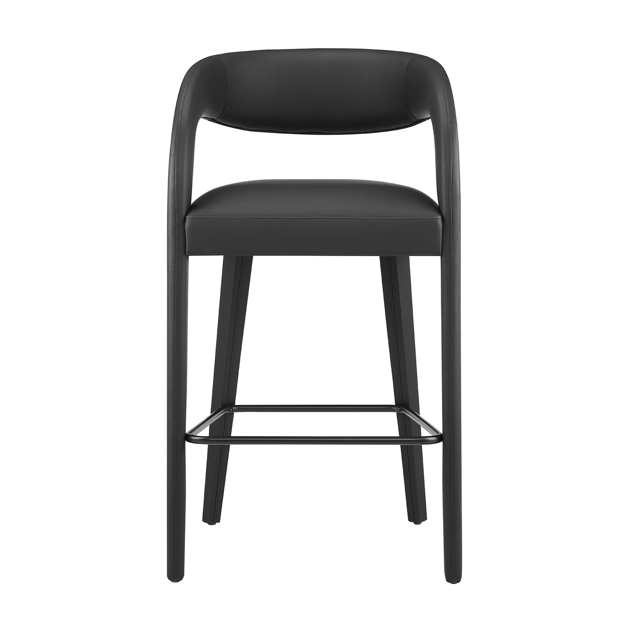 Modway Pinnacle Vegan Leather Bar Stool Set of 2