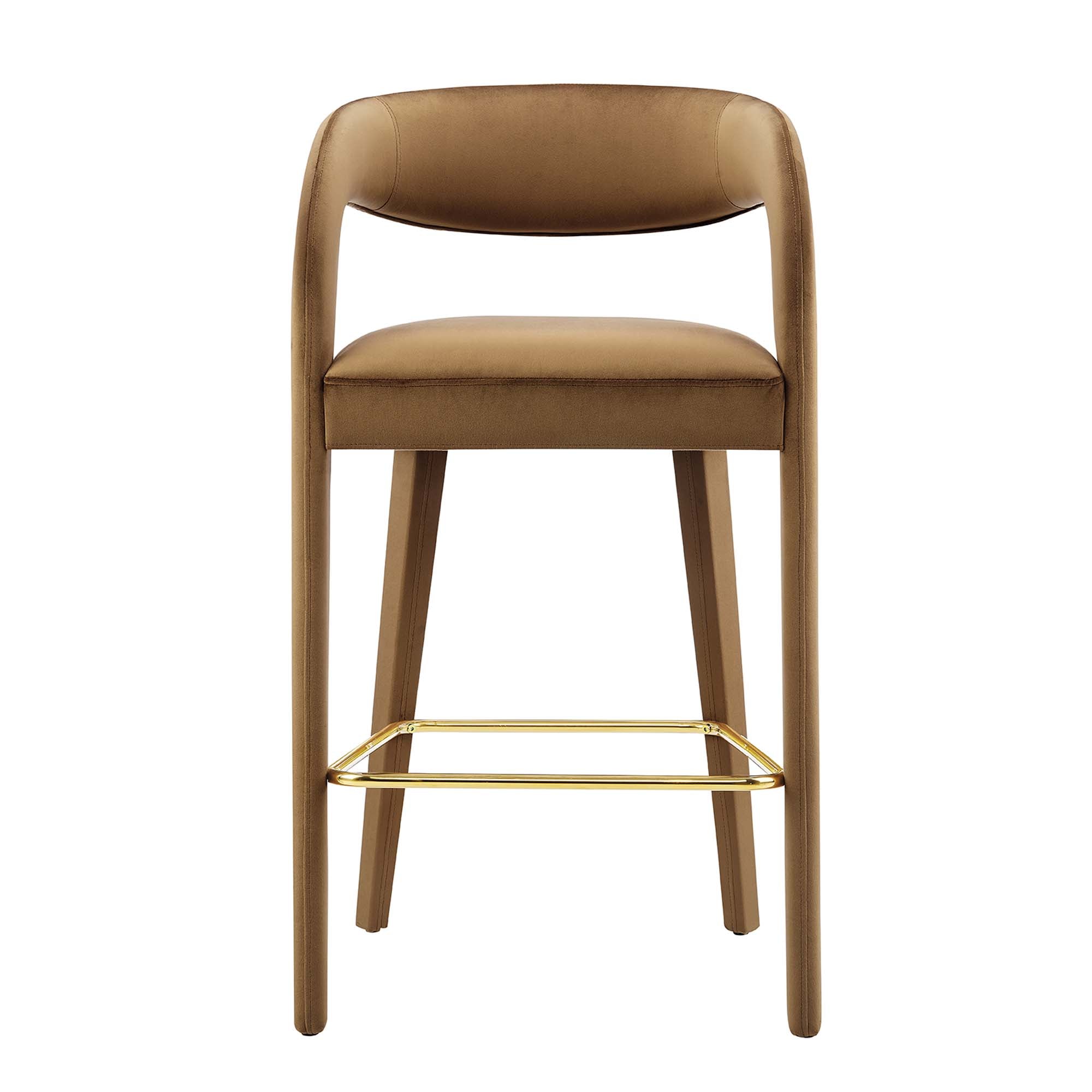 Modway Pinnacle Performance Velvet Bar Stool Set of 2