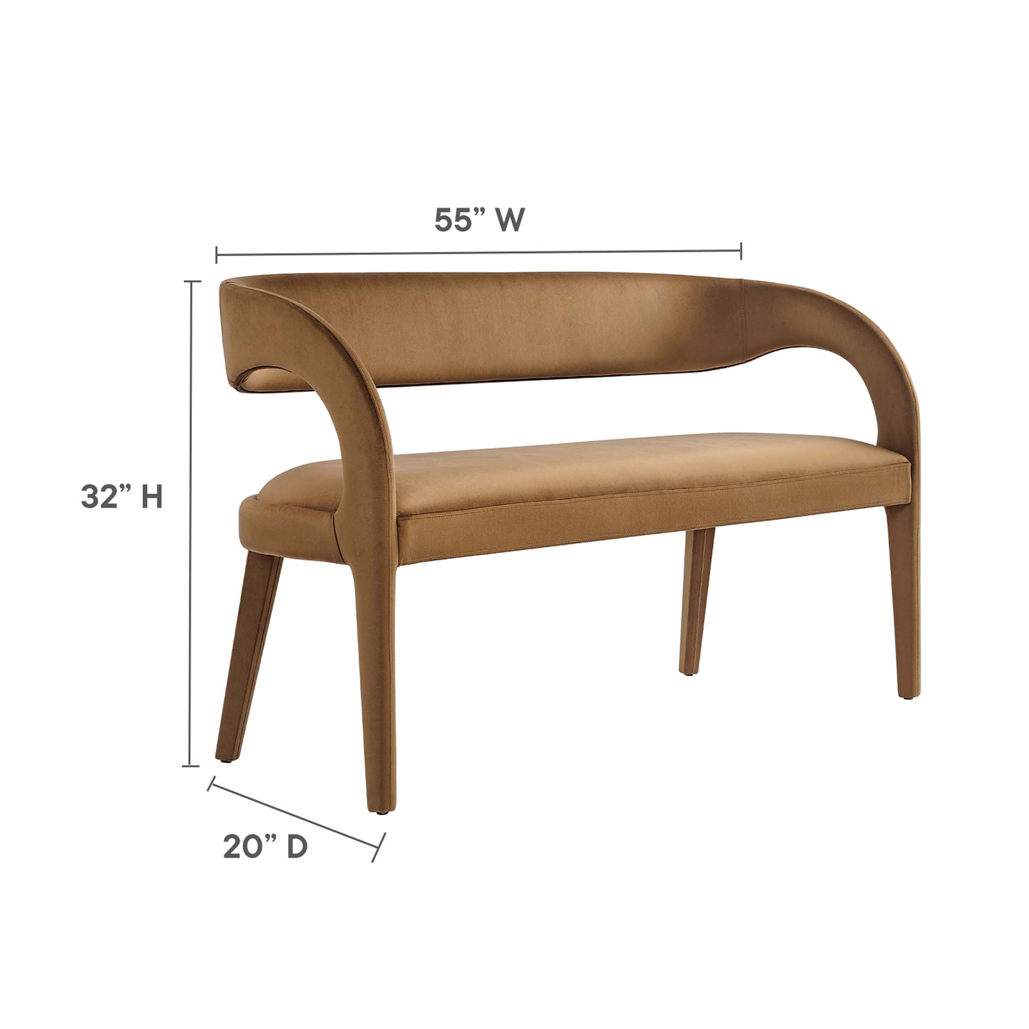 Modway Pinnacle Performance Velvet Accent Bench