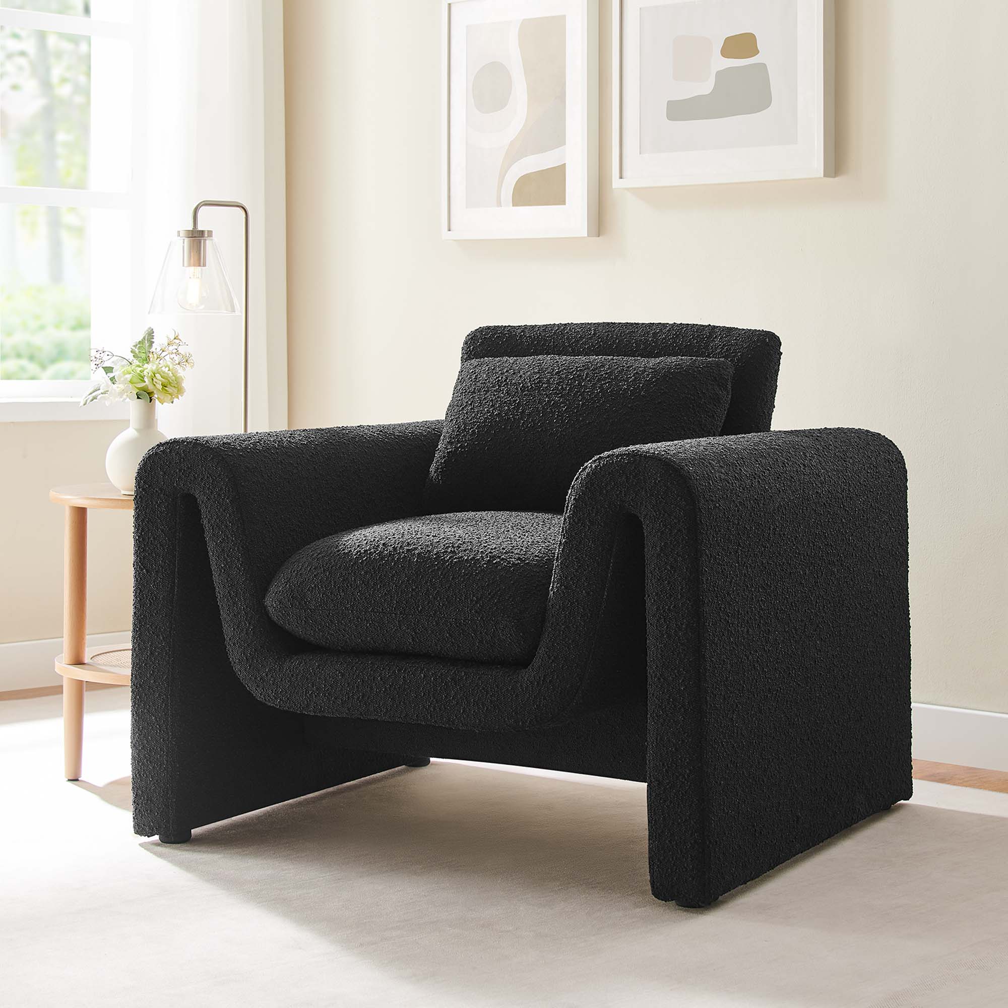 Modway Waverly Boucle Upholstered Armchair