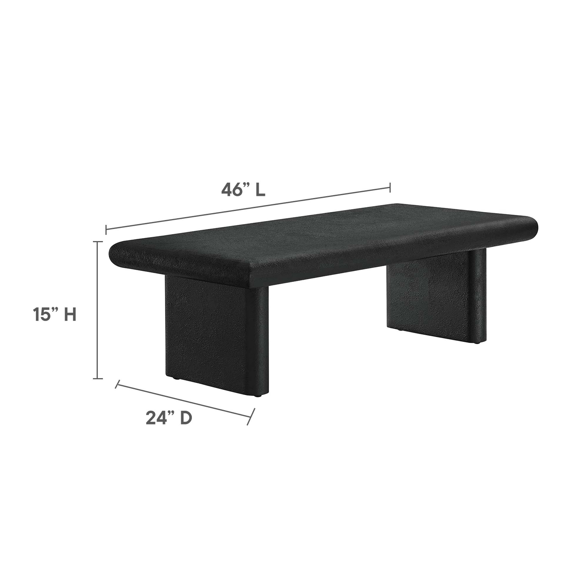 Modway Relic Concrete Textured Coffee Table