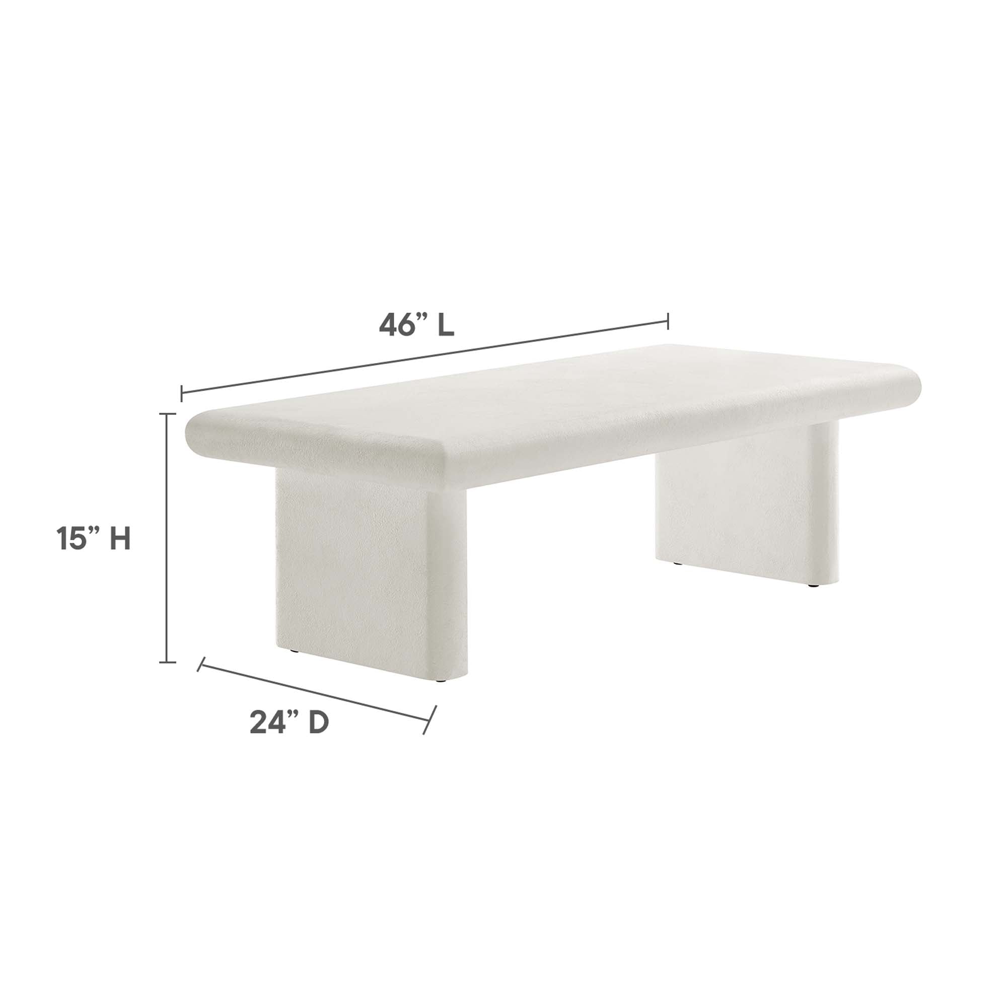 Modway Relic Concrete Textured Coffee Table