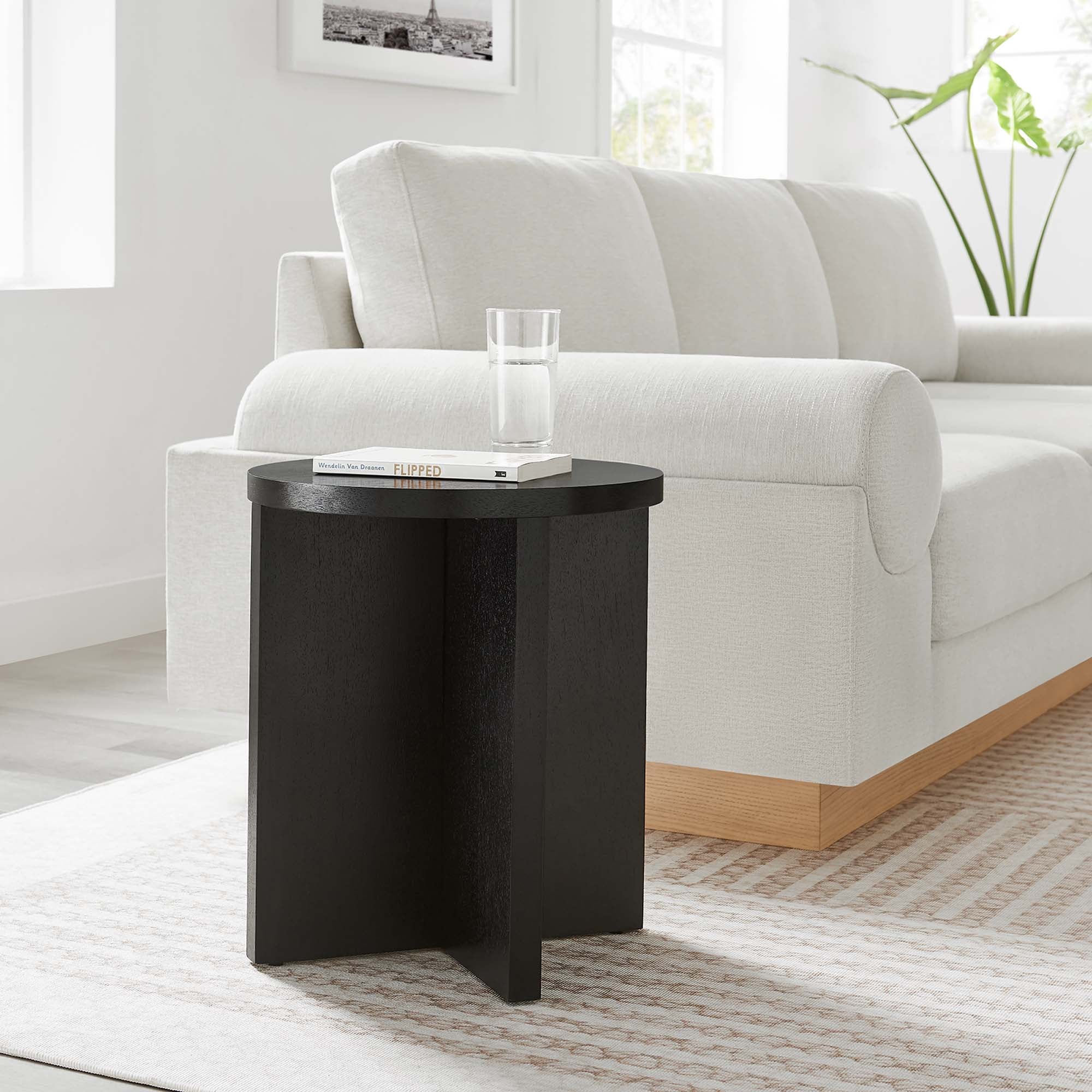 Modway Silas Round Wood Side Table