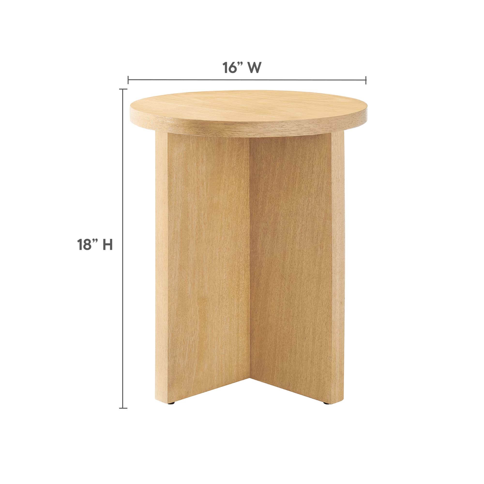 Modway Silas Round Wood Side Table
