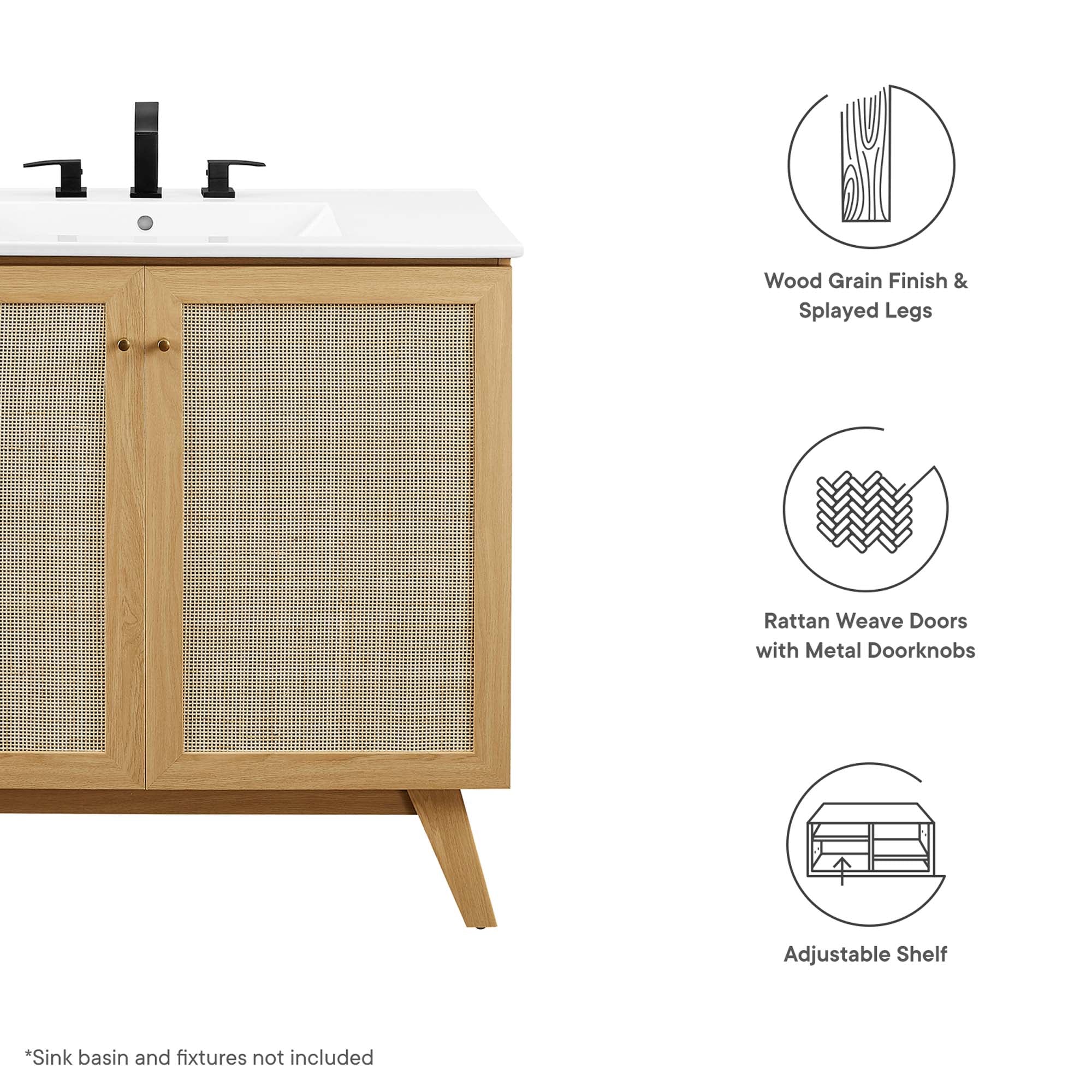 Modway Soma 36” Bathroom Vanity Cabinet (Sink Basin Not Included)