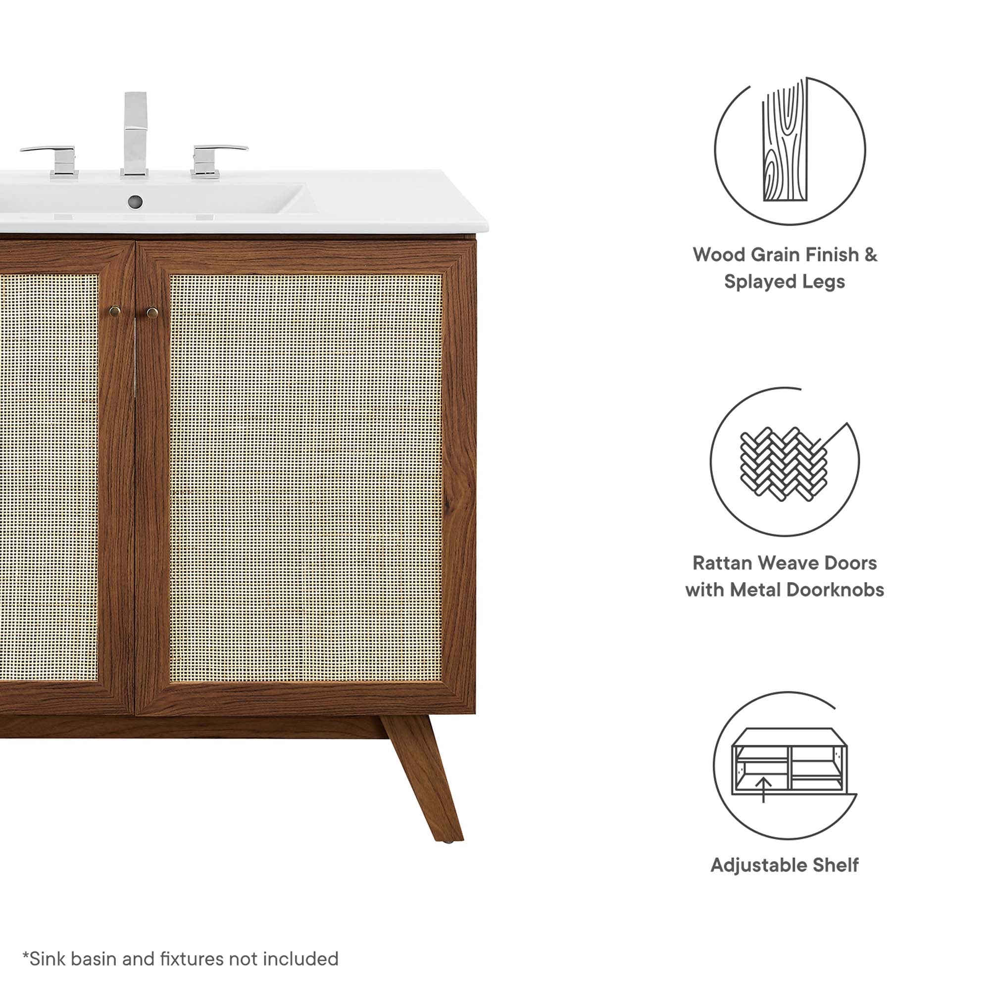 Modway Soma 36” Bathroom Vanity Cabinet (Sink Basin Not Included)