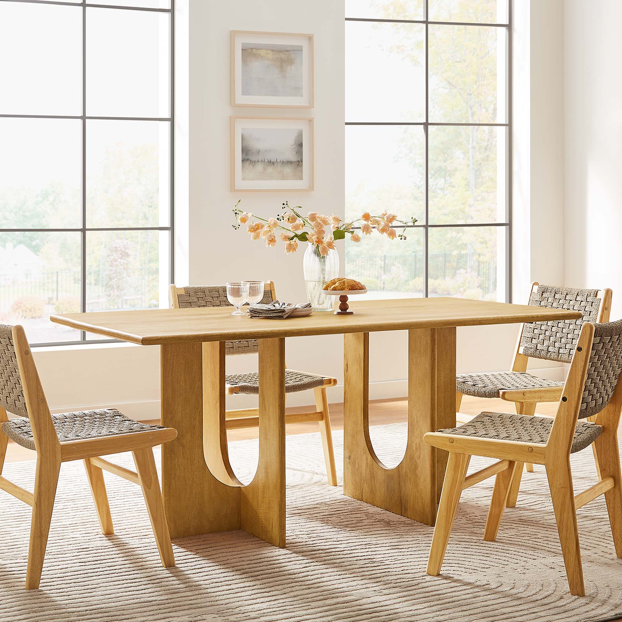 Modway Rivian Rectangular 70" Wood Dining Table