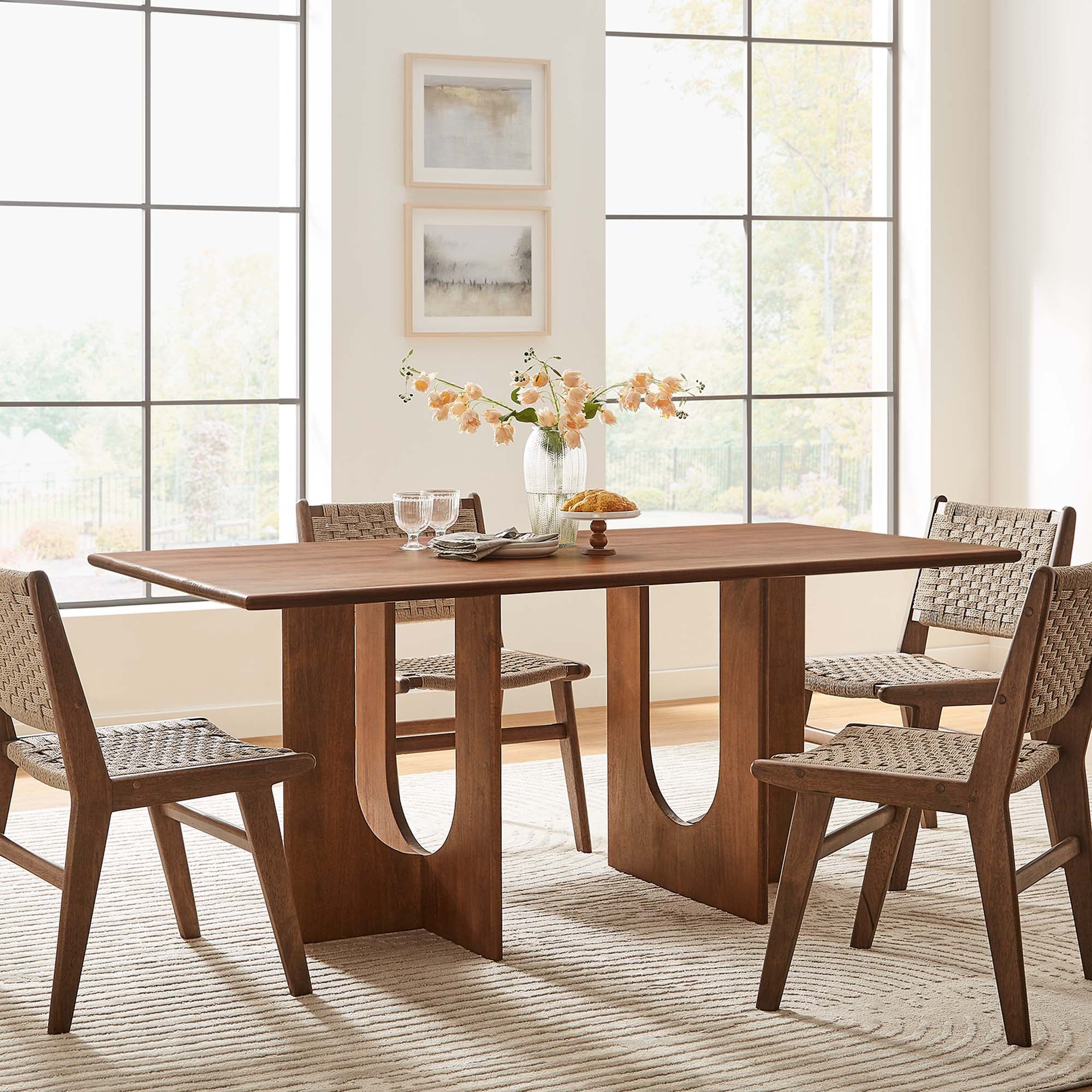 Modway Rivian Rectangular 70" Wood Dining Table