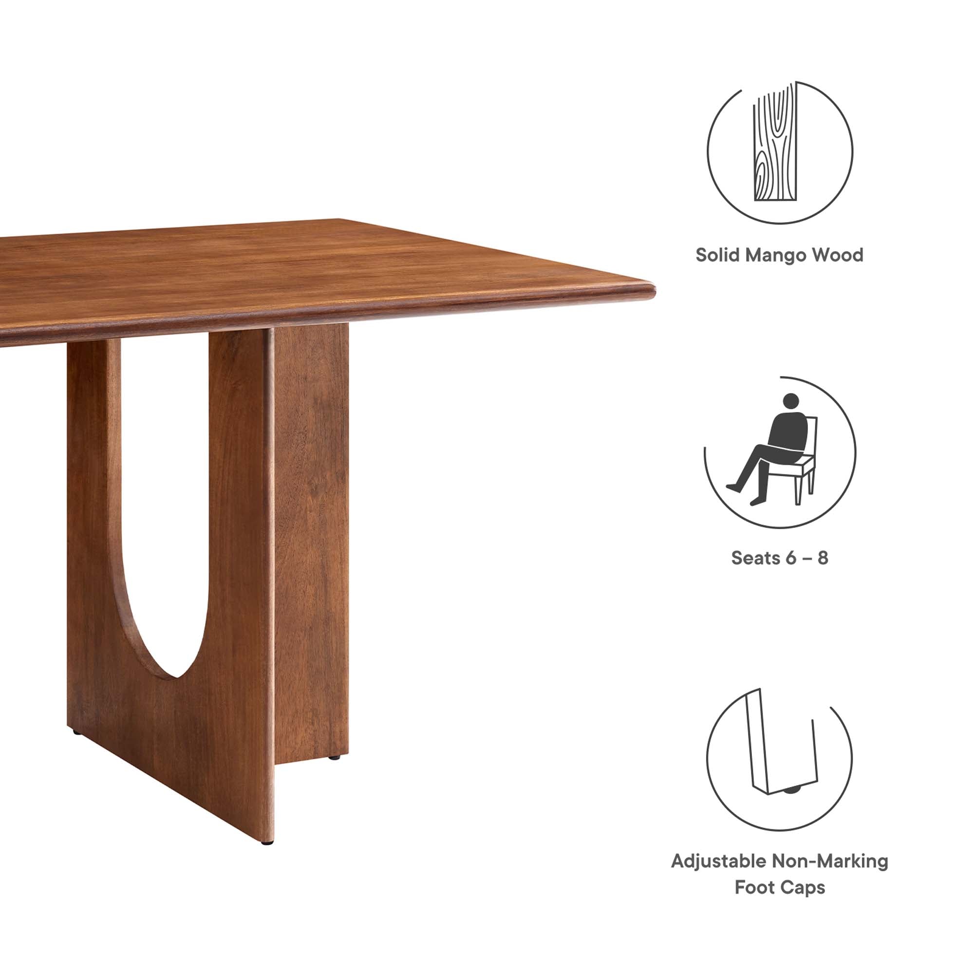 Modway Rivian Rectangular 70" Wood Dining Table