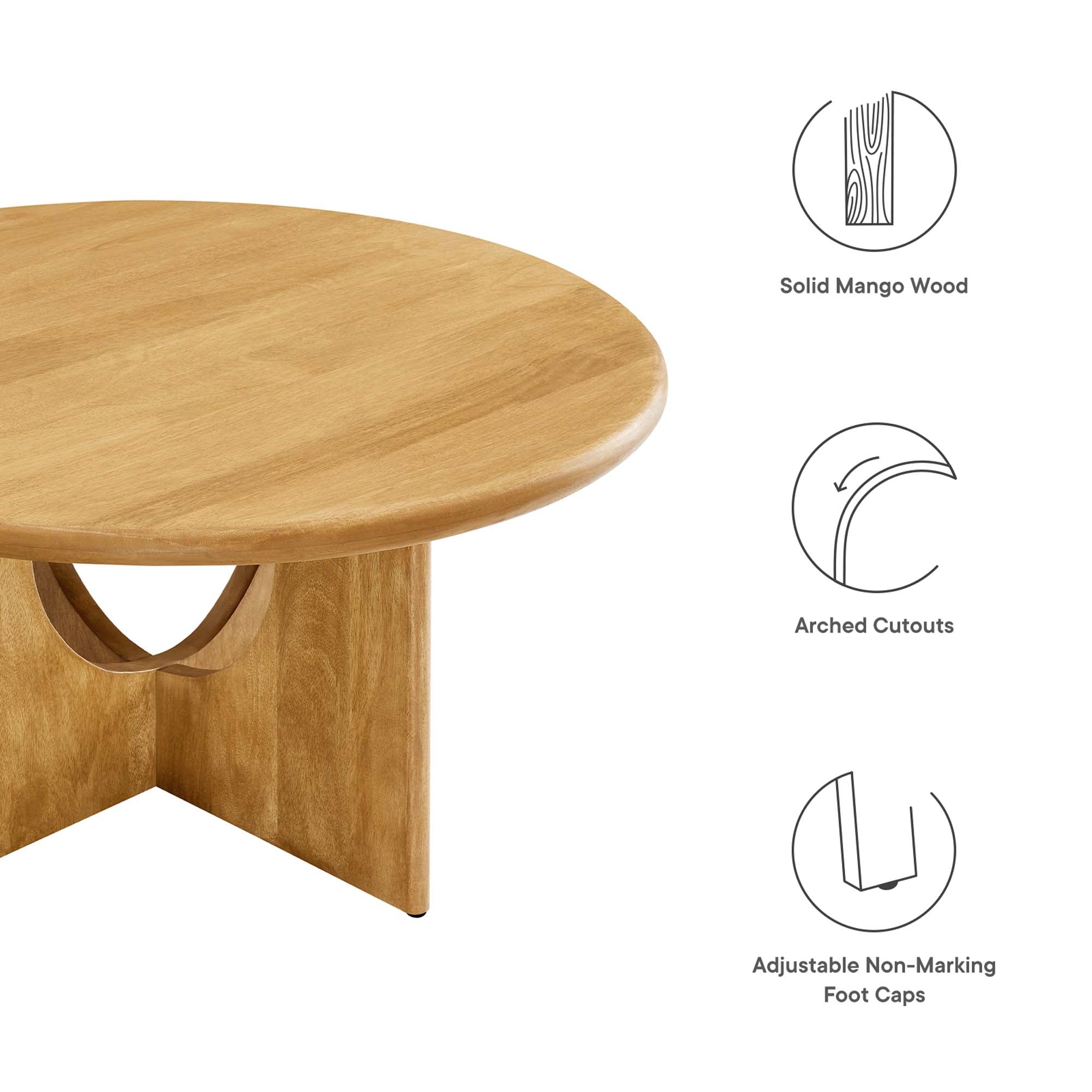 Modway Rivian Round 34" Coffee Table
