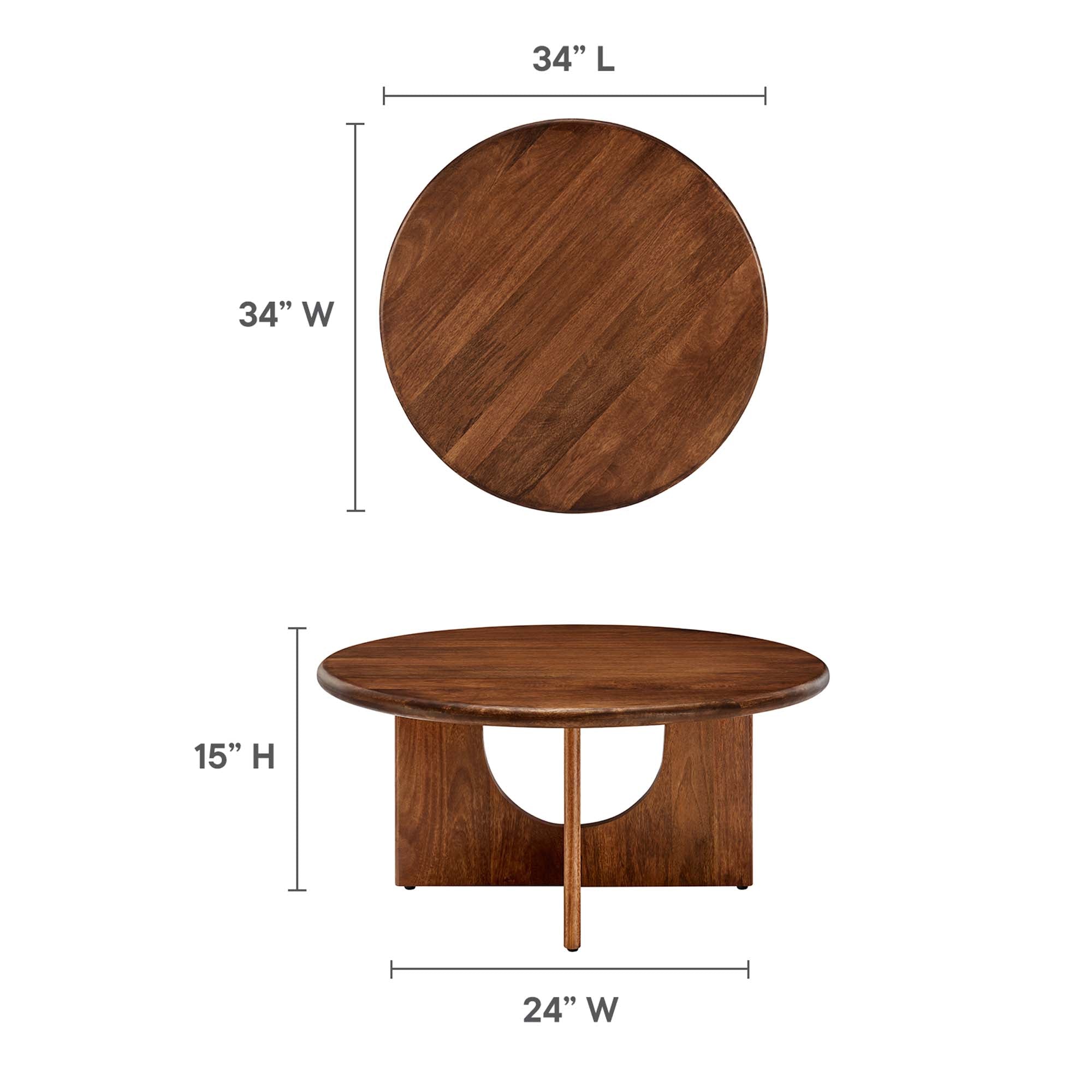 Modway Rivian Round 34" Coffee Table