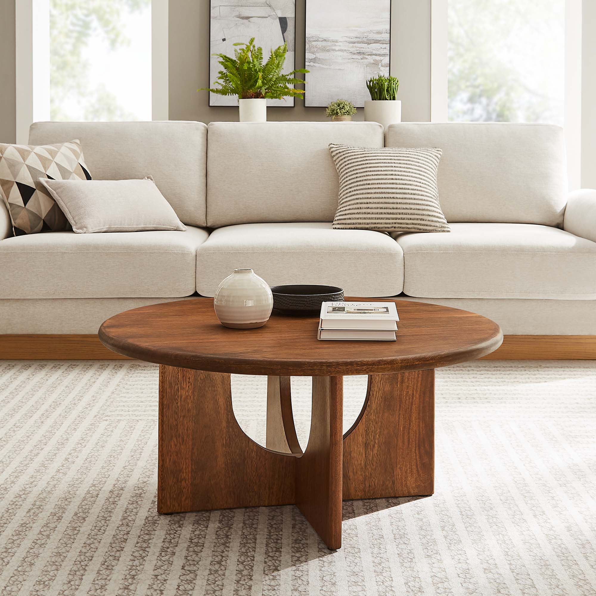Modway Rivian Round 34" Coffee Table