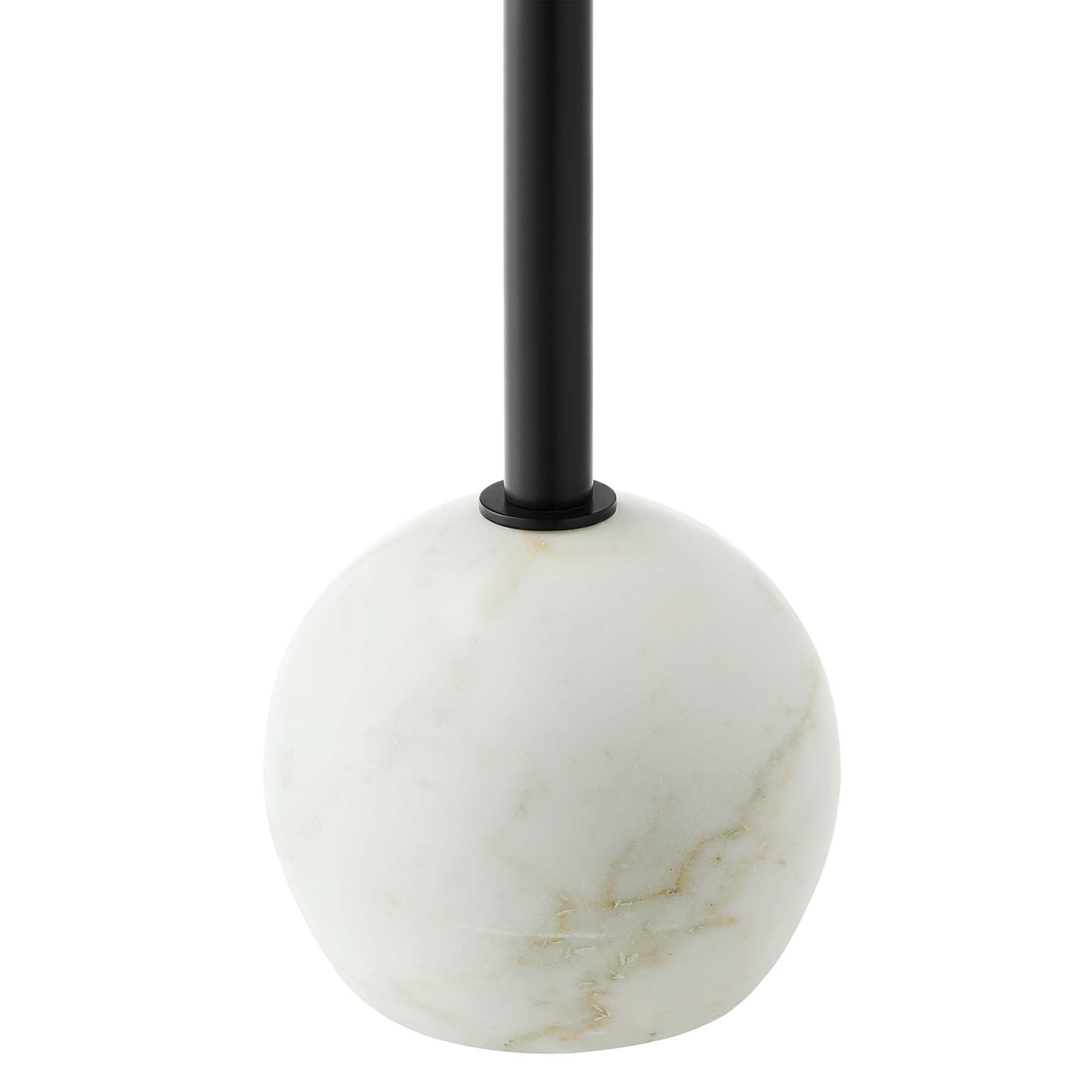 Modway Aliza Round White Marble Side Table