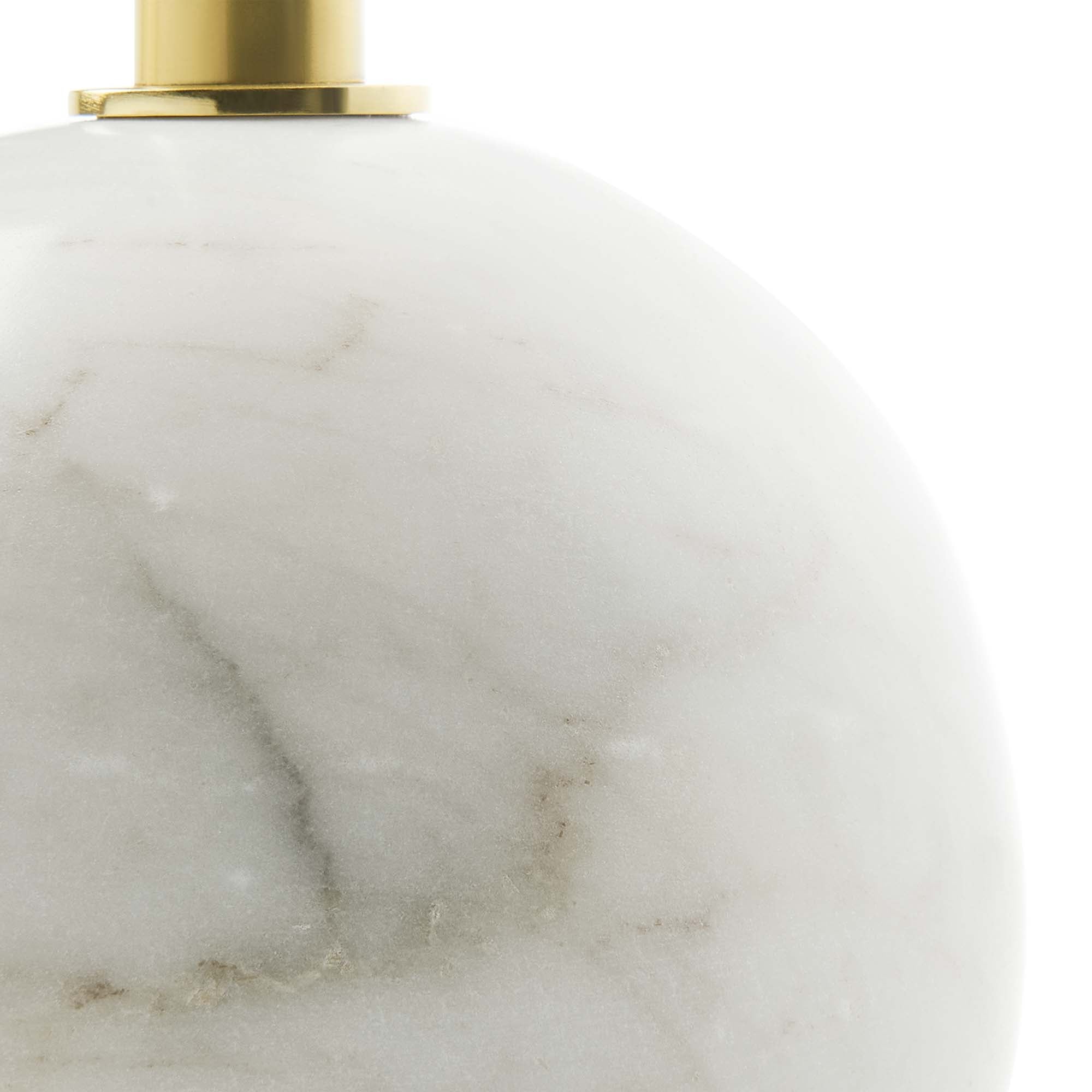 Modway Aliza Round White Marble Side Table