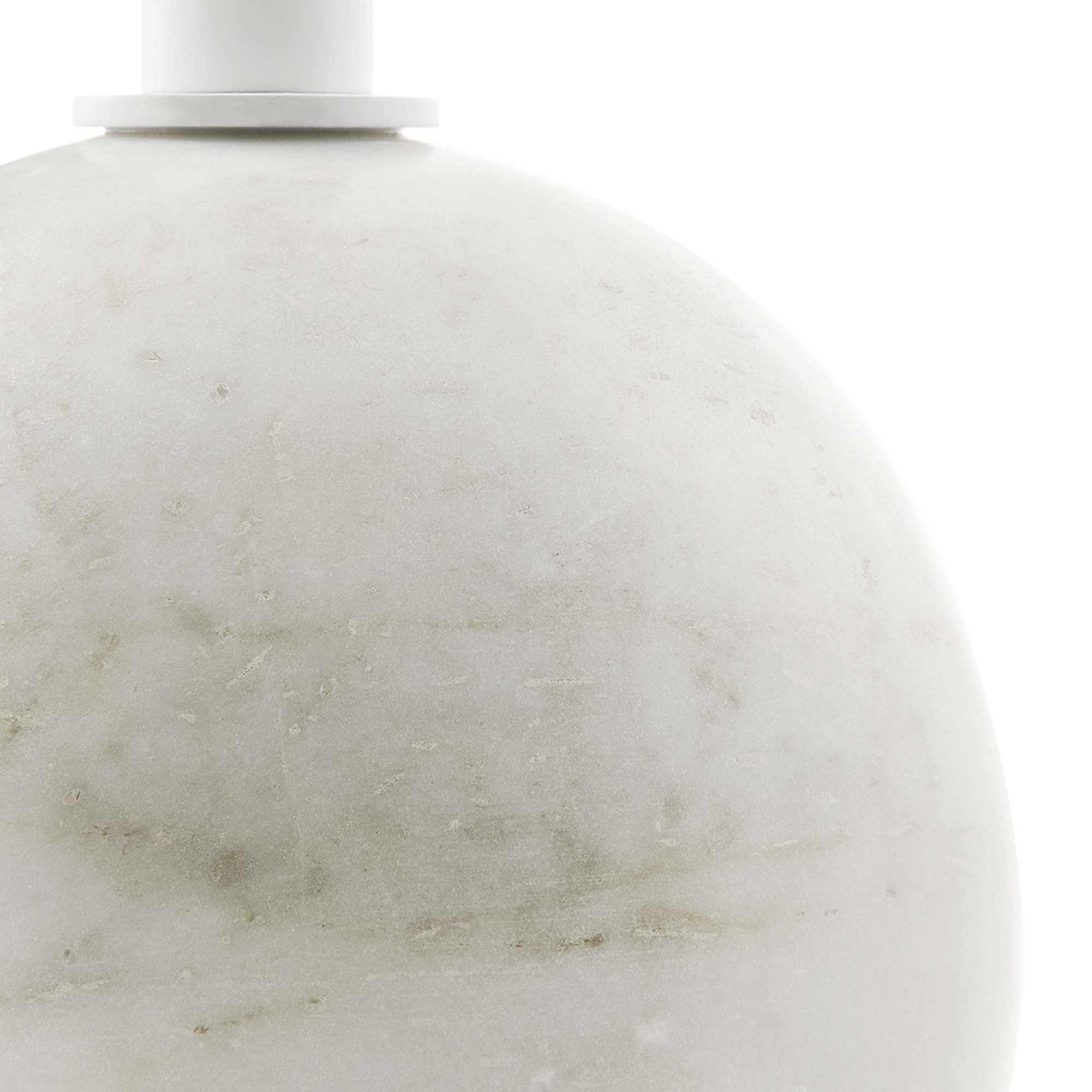 Modway Aliza Round White Marble Side Table