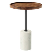 Modway Amina Round Acacia Wood Side Table
